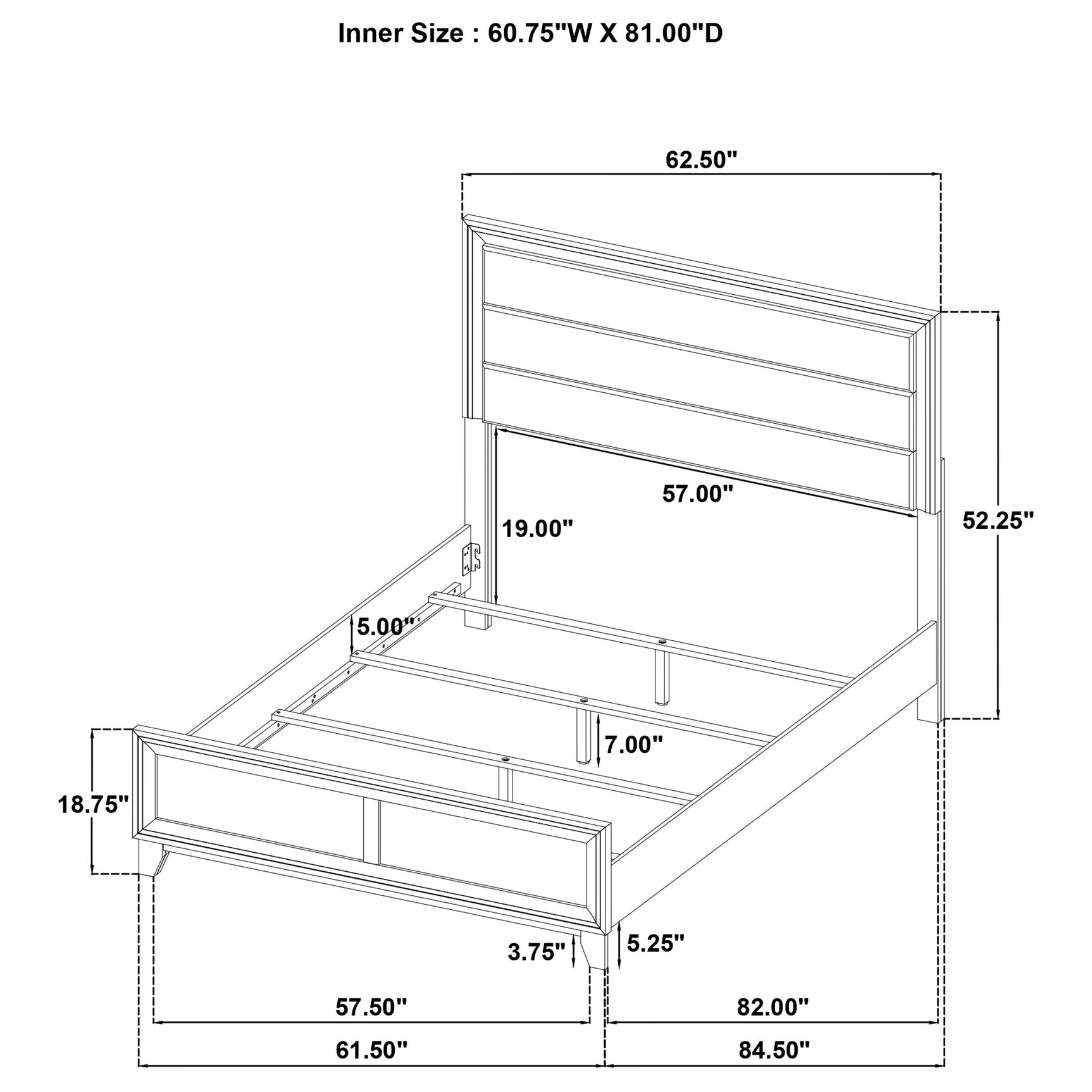 Welsley 5-piece Queen Bedroom Set Walnut - Tampa Furniture Outlet