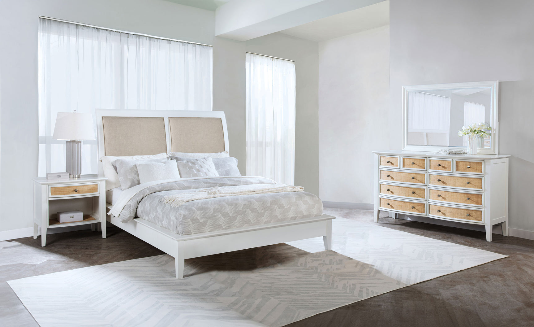Tampa Furniture Outlet - Coaster - Bexhill 4-piece California King Bedroom Set White - 223471KW-S4