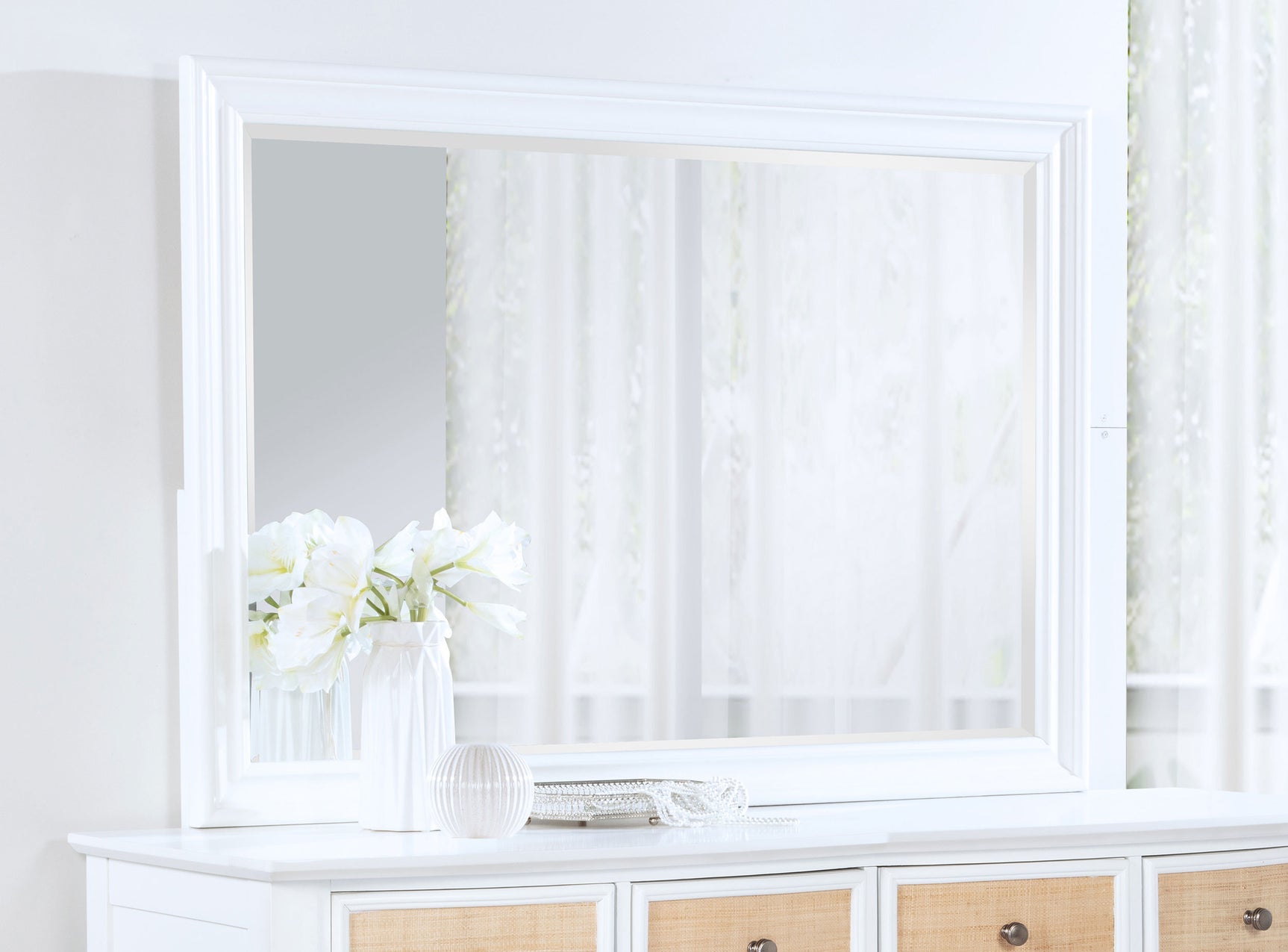 Bexhill Dresser Mirror White - Tampa Furniture Outlet