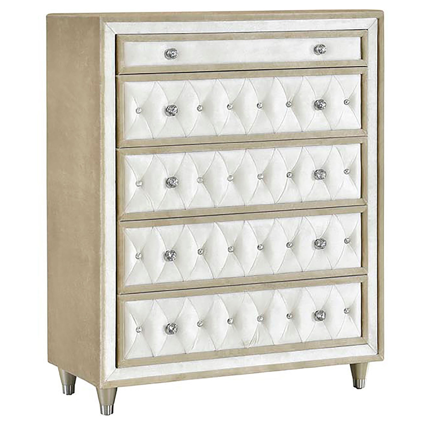 Antonella 5-piece California King Bedroom Set Ivory - Tampa Furniture Outlet