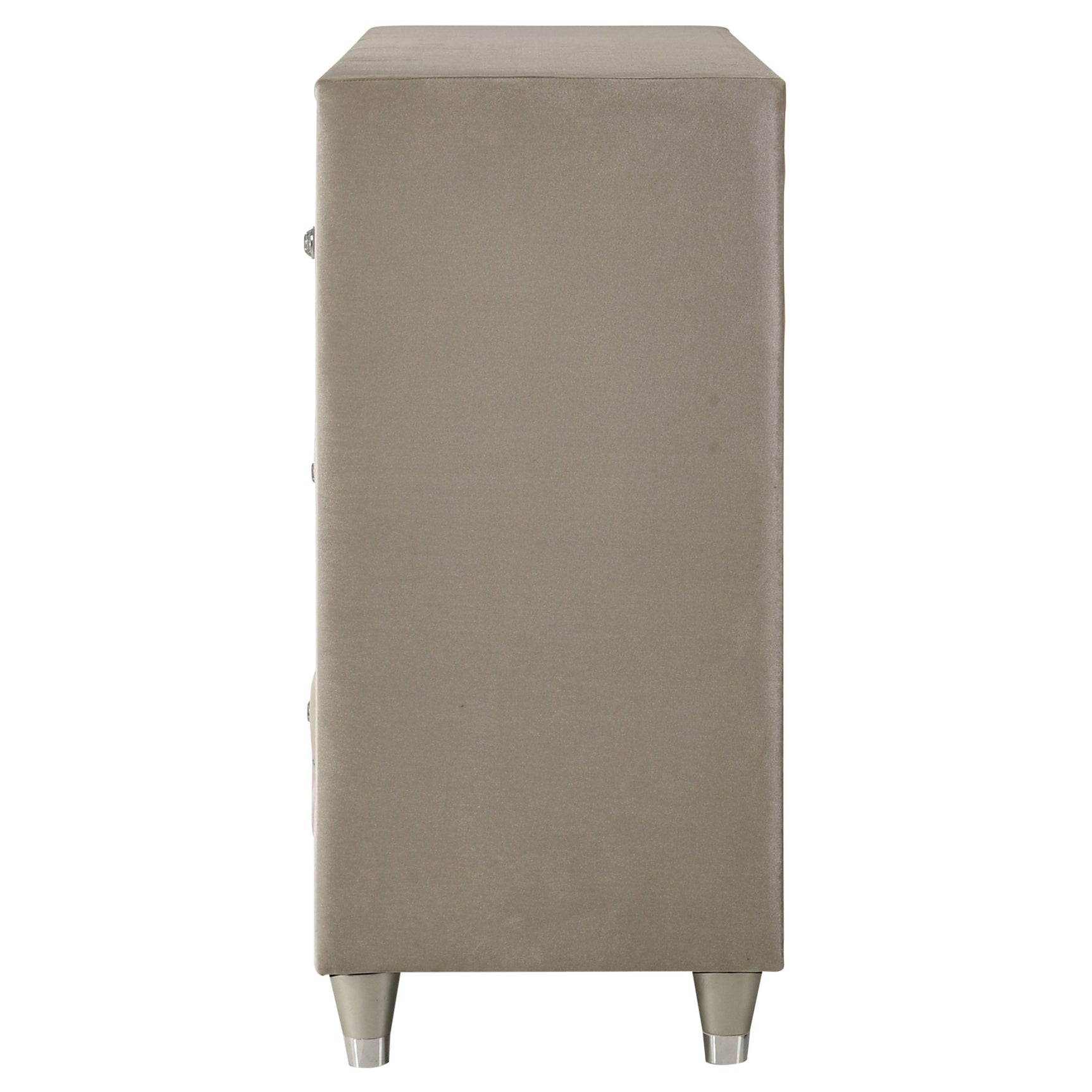 Antonella 7-drawer Upholstered Dresser Ivory and Camel