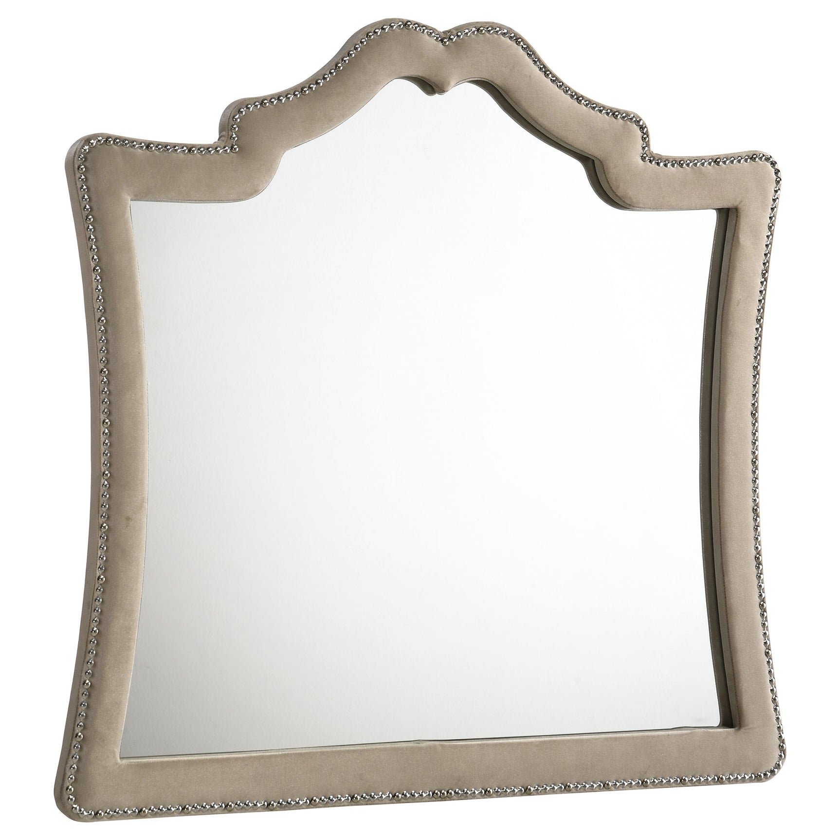 Tampa Furniture Outlet - Coaster - Antonella Upholstered Dresser Mirror Camel - 223524