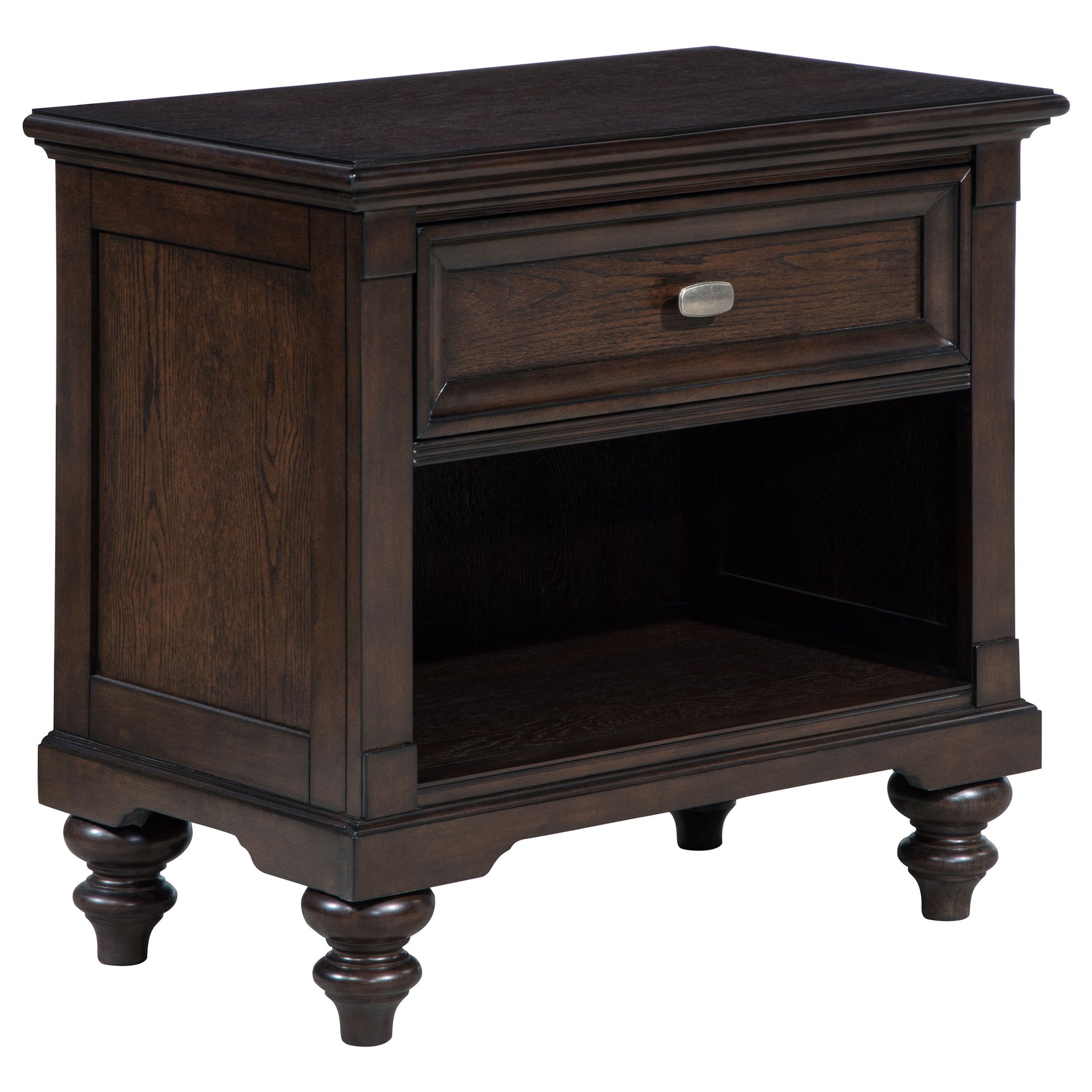 Tampa Furniture Outlet - Coaster - Andover 1-drawer Nightstand Bedside Table Dark Oak - 223632