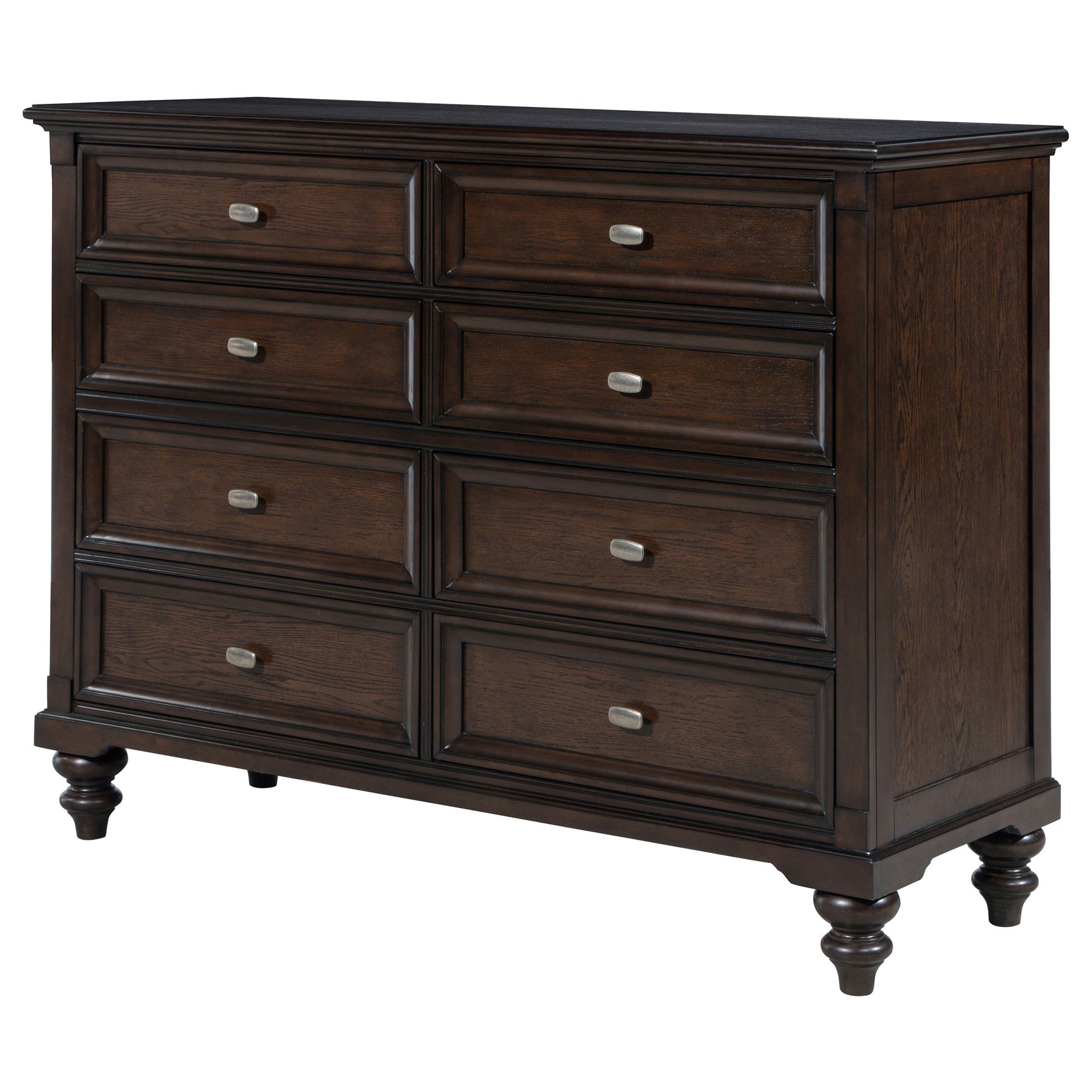 Andover 8-drawer Dresser Cabinet Dark Oak - Tampa Furniture Outlet