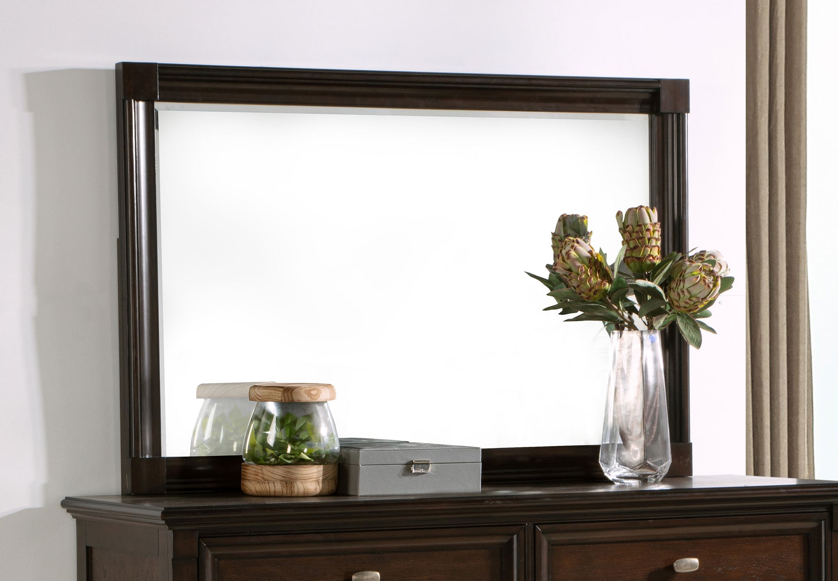 Andover Dresser Mirror Dark Oak - Tampa Furniture Outlet