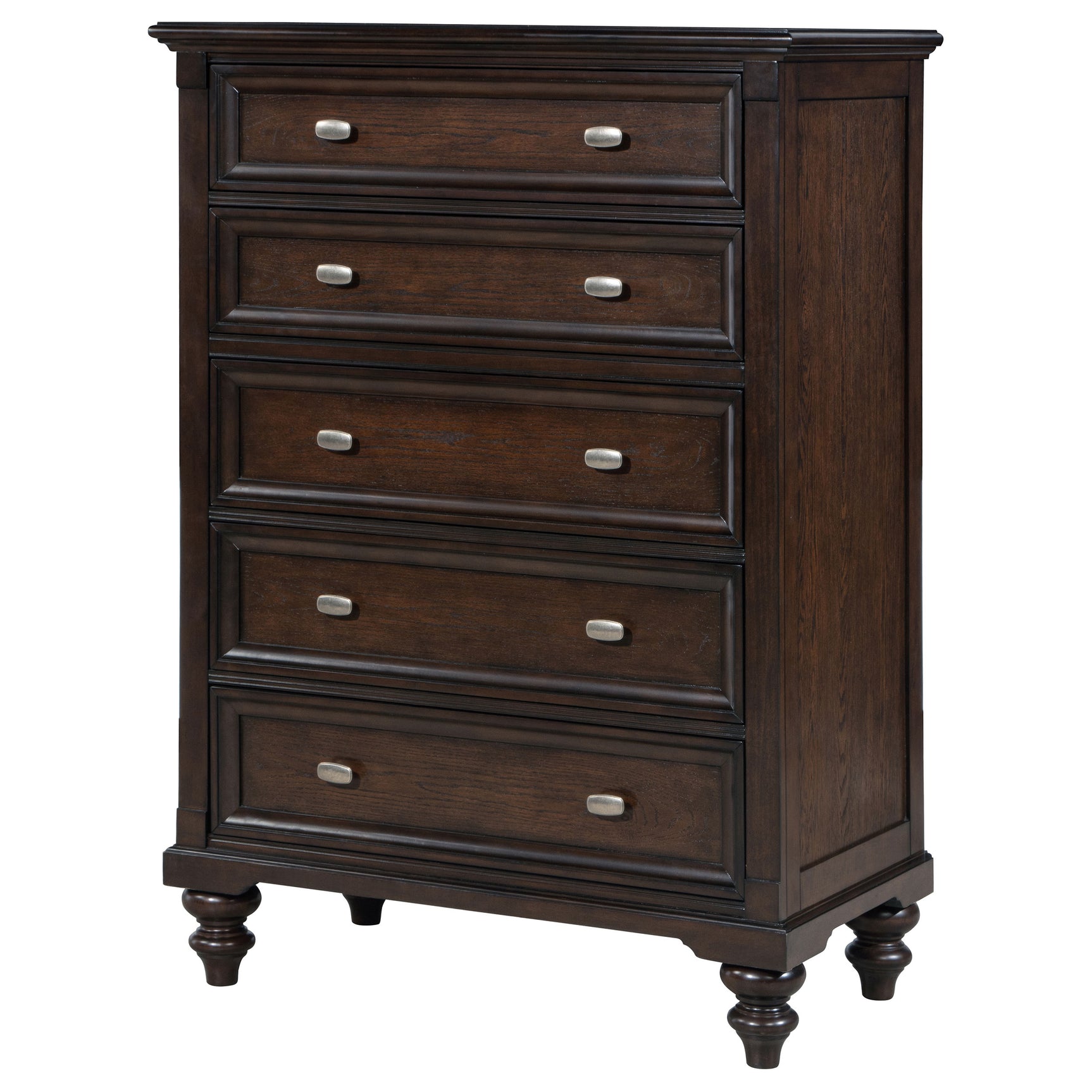 Andover 5-drawer Chest of Drawers Dark Oak - Tampa Furniture Outlet