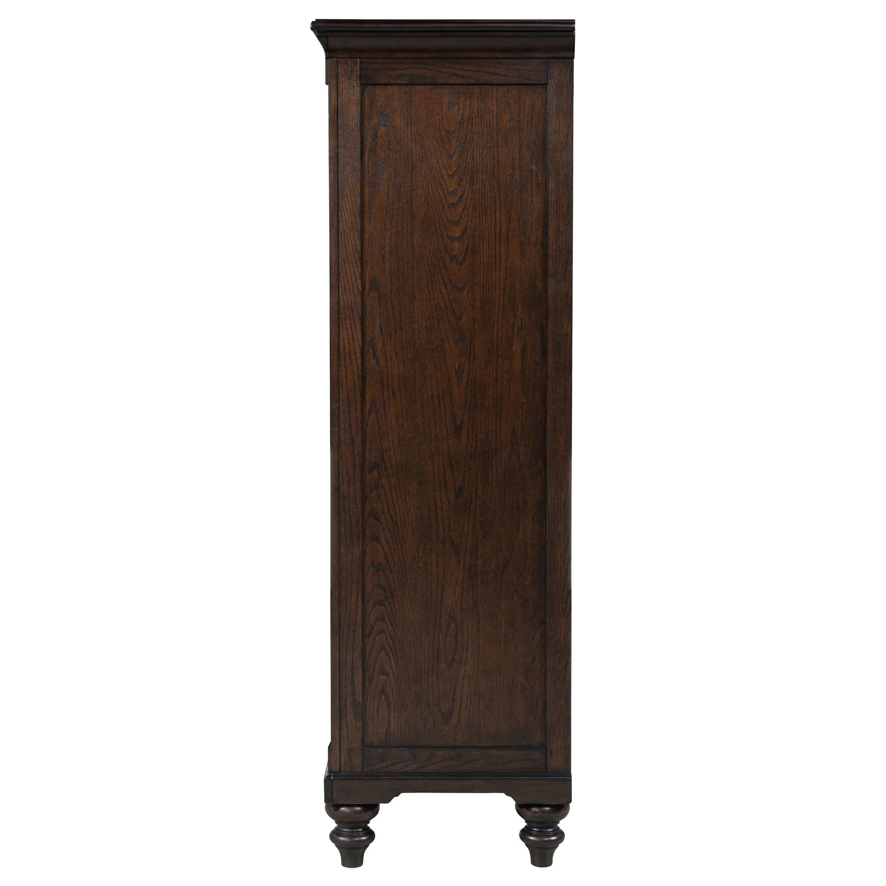 Andover 6-drawer Tempered Glass Door Chest Dark Oak - Tampa Furniture Outlet