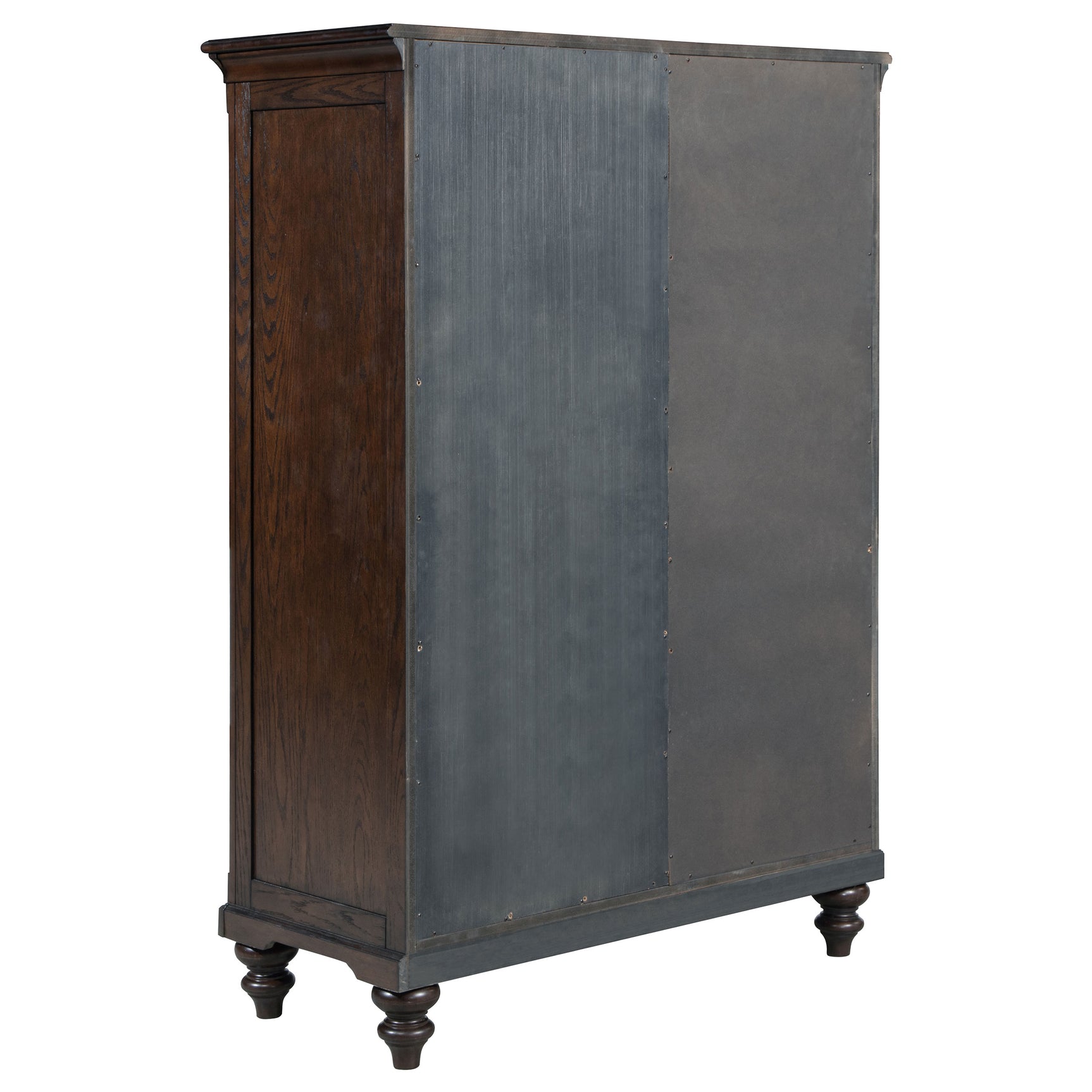 Andover 6-drawer Tempered Glass Door Chest Dark Oak - Tampa Furniture Outlet