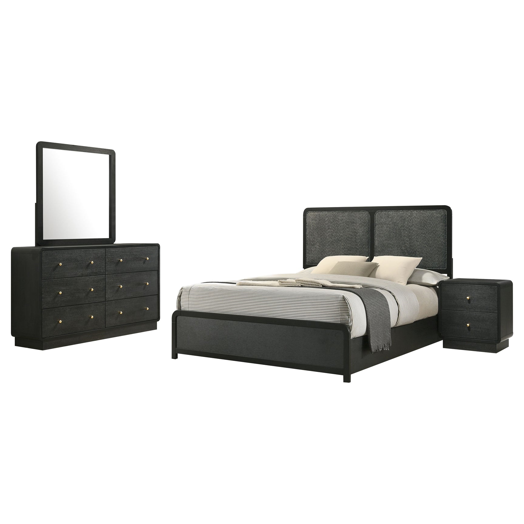 Cavelle 4-piece Eastern King Bedroom Set Black - Tampa Furniture Outlet