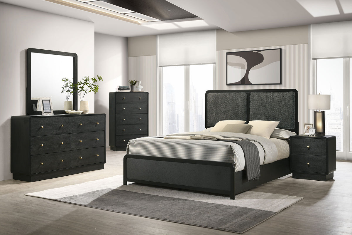 Tampa Furniture Outlet - Coaster - Cavelle 5-piece Eastern King Bedroom Set Black - 223661KE-S5