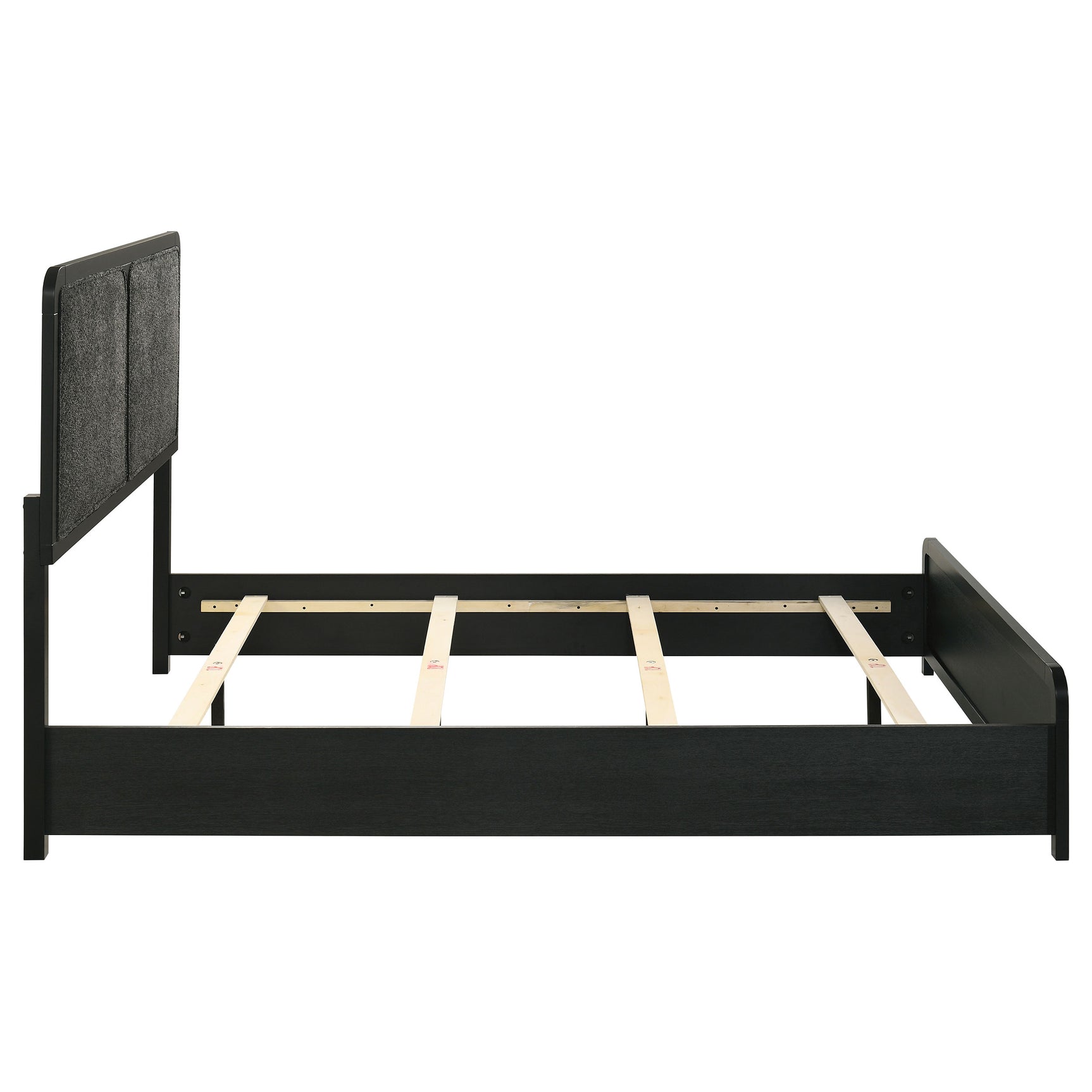 Cavelle 51-inch Upholstered Queen Panel Bed Black - Tampa Furniture Outlet