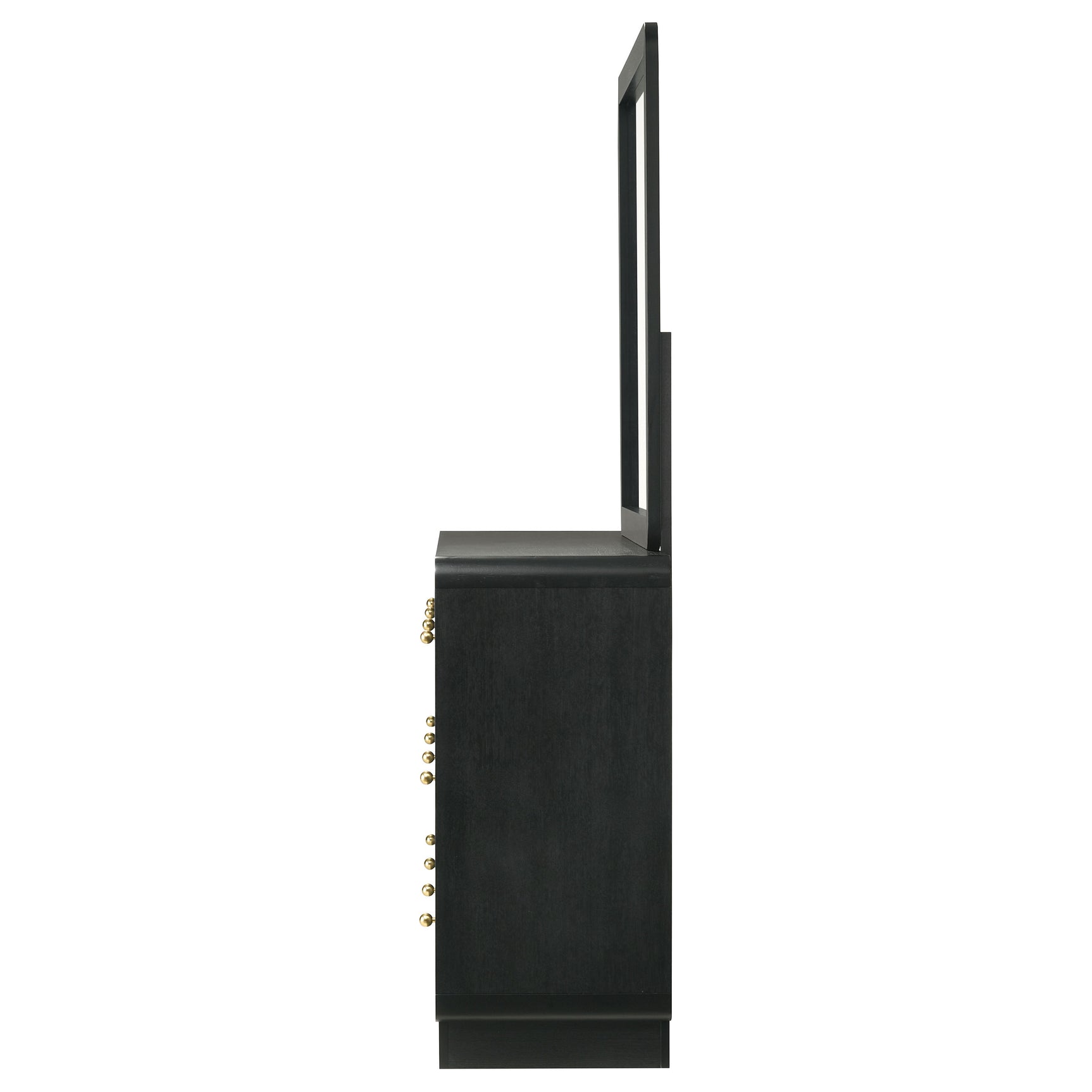 Cavelle 6-drawer Dresser and Mirror Black - Tampa Furniture Outlet