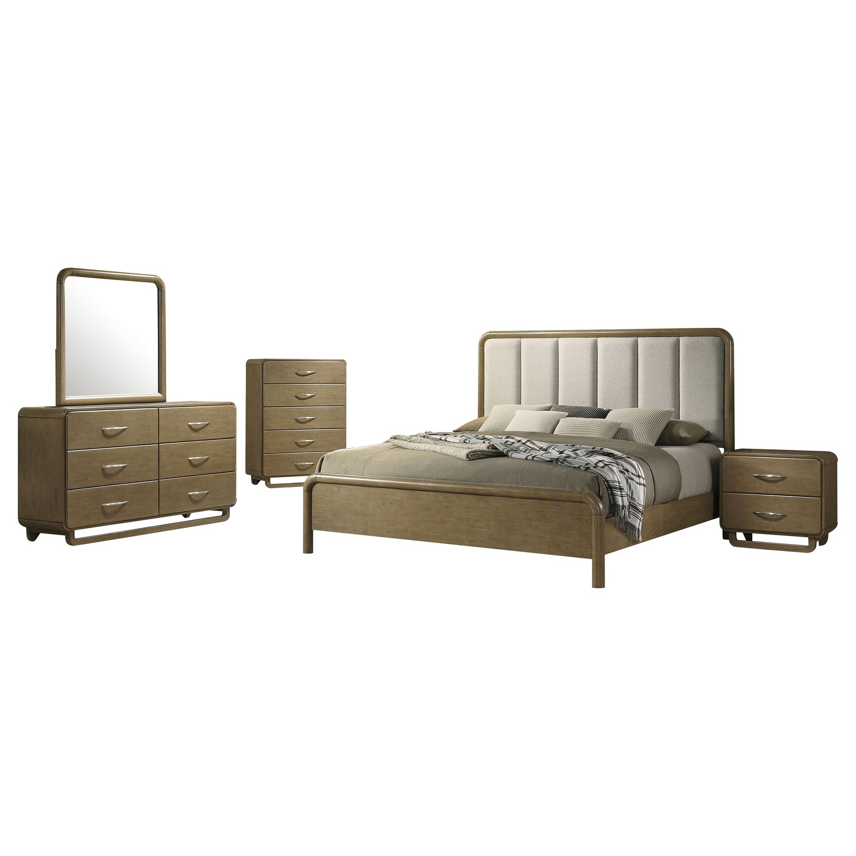 Amsbury 5-piece California King Bedroom Set Nutmeg - Tampa Furniture Outlet