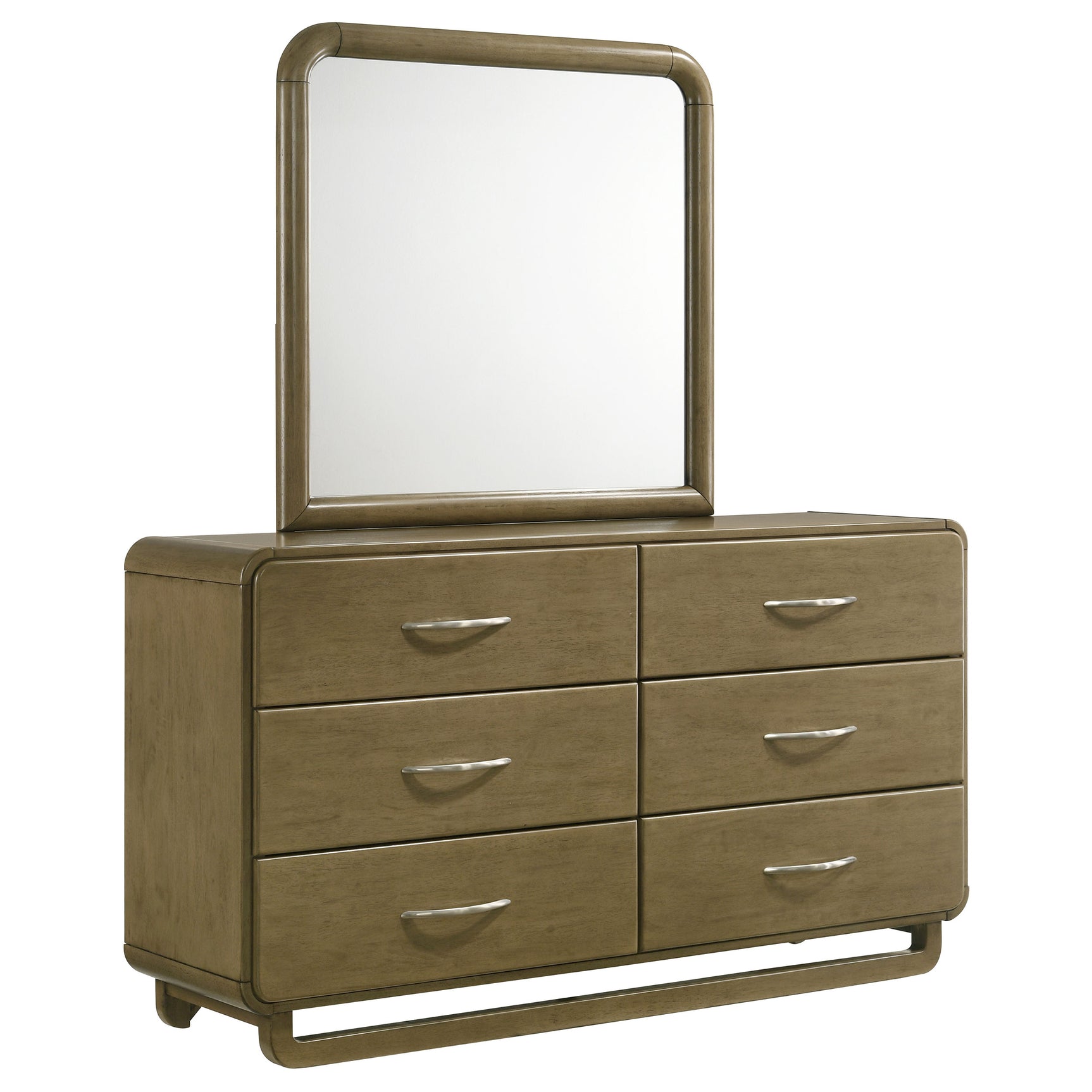 Tampa Furniture Outlet - Coaster - Amsbury 6-drawer Dresser and Mirror Nutmeg - 224273M