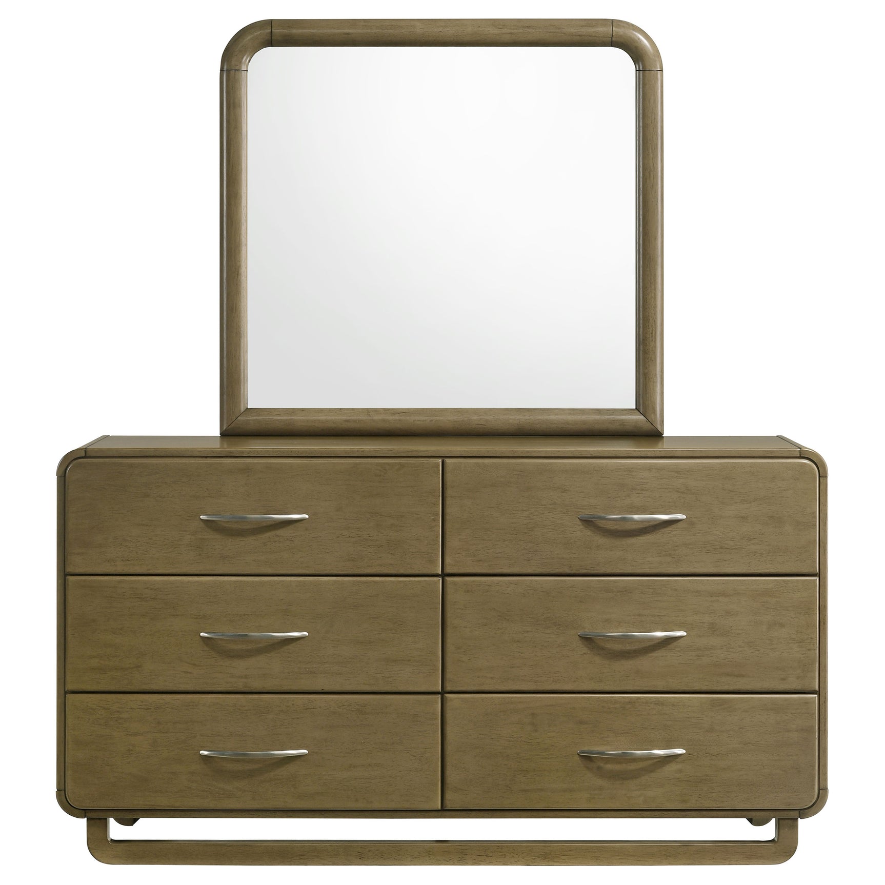Amsbury 6-drawer Dresser and Mirror Nutmeg - Tampa Furniture Outlet