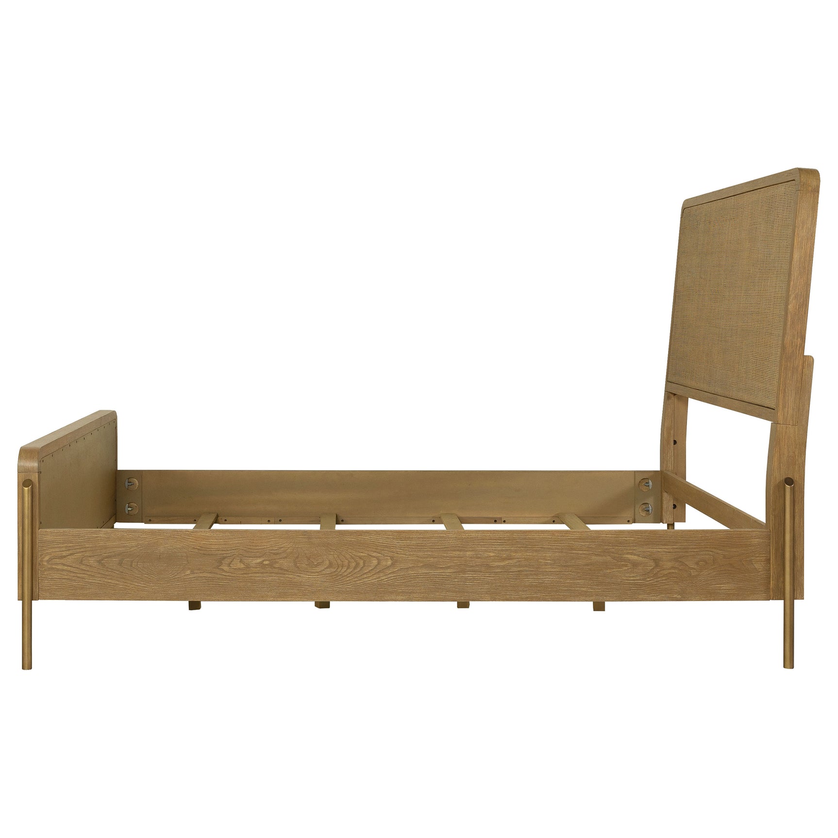 Arini Rattan California King Panel Bed Sand Wash and Natural - Tampa Furniture Outlet