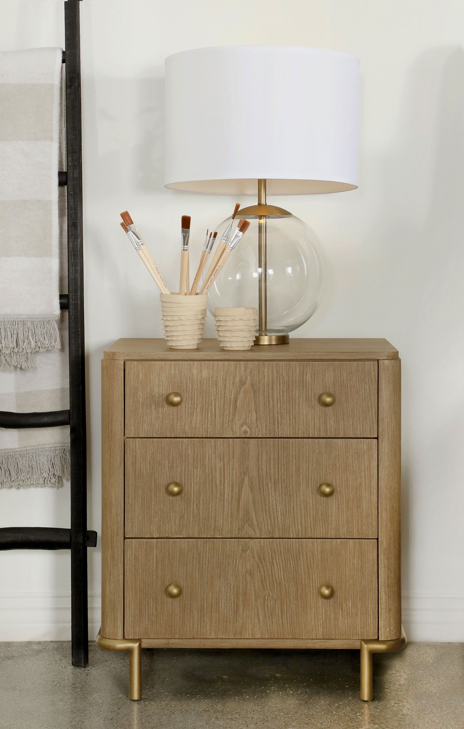 Arini 3-drawer Nightstand Sand Wash - Tampa Furniture Outlet