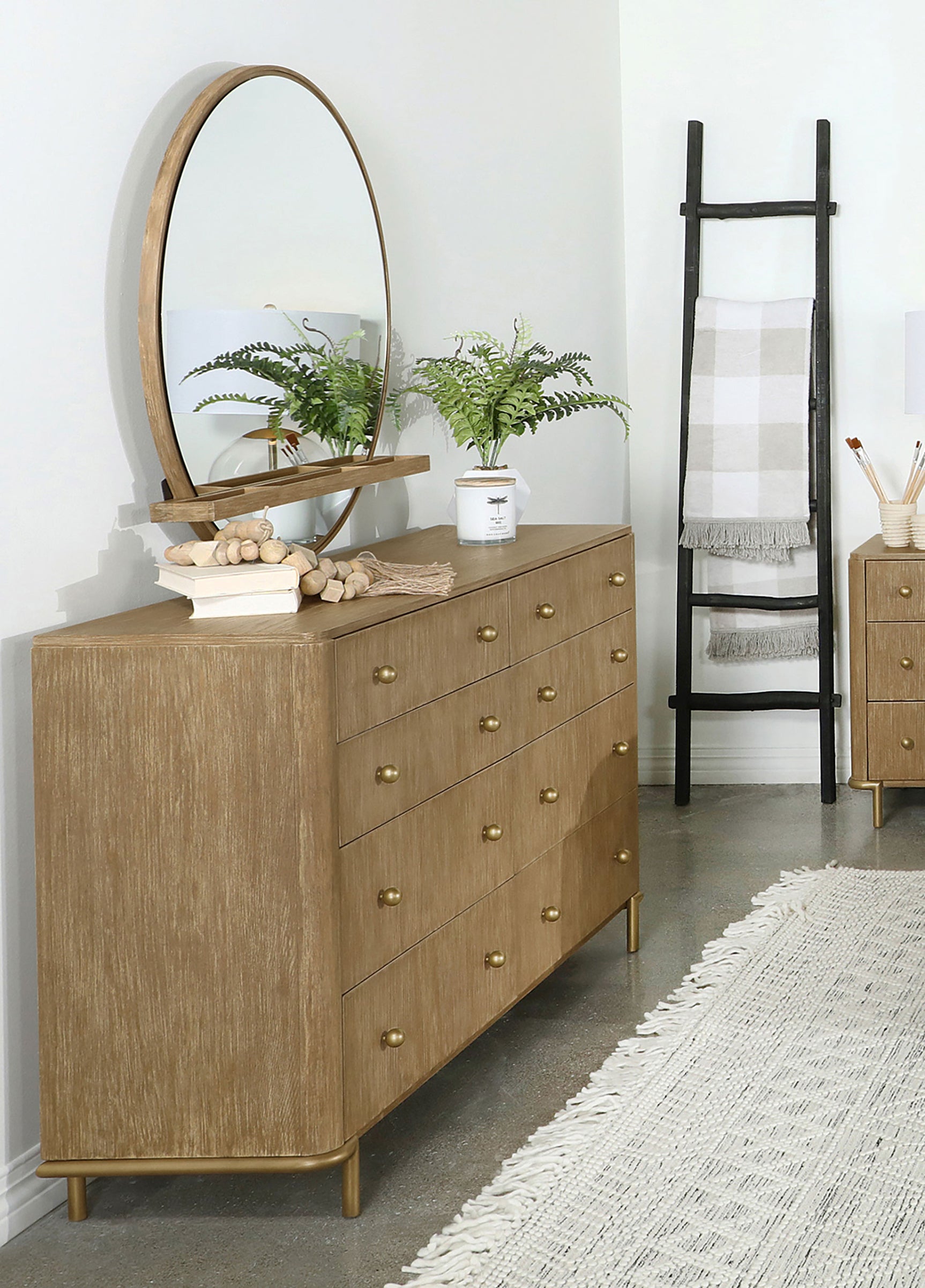 Arini 8-drawer Dresser with Mirror Sand Wash - Tampa Furniture Outlet