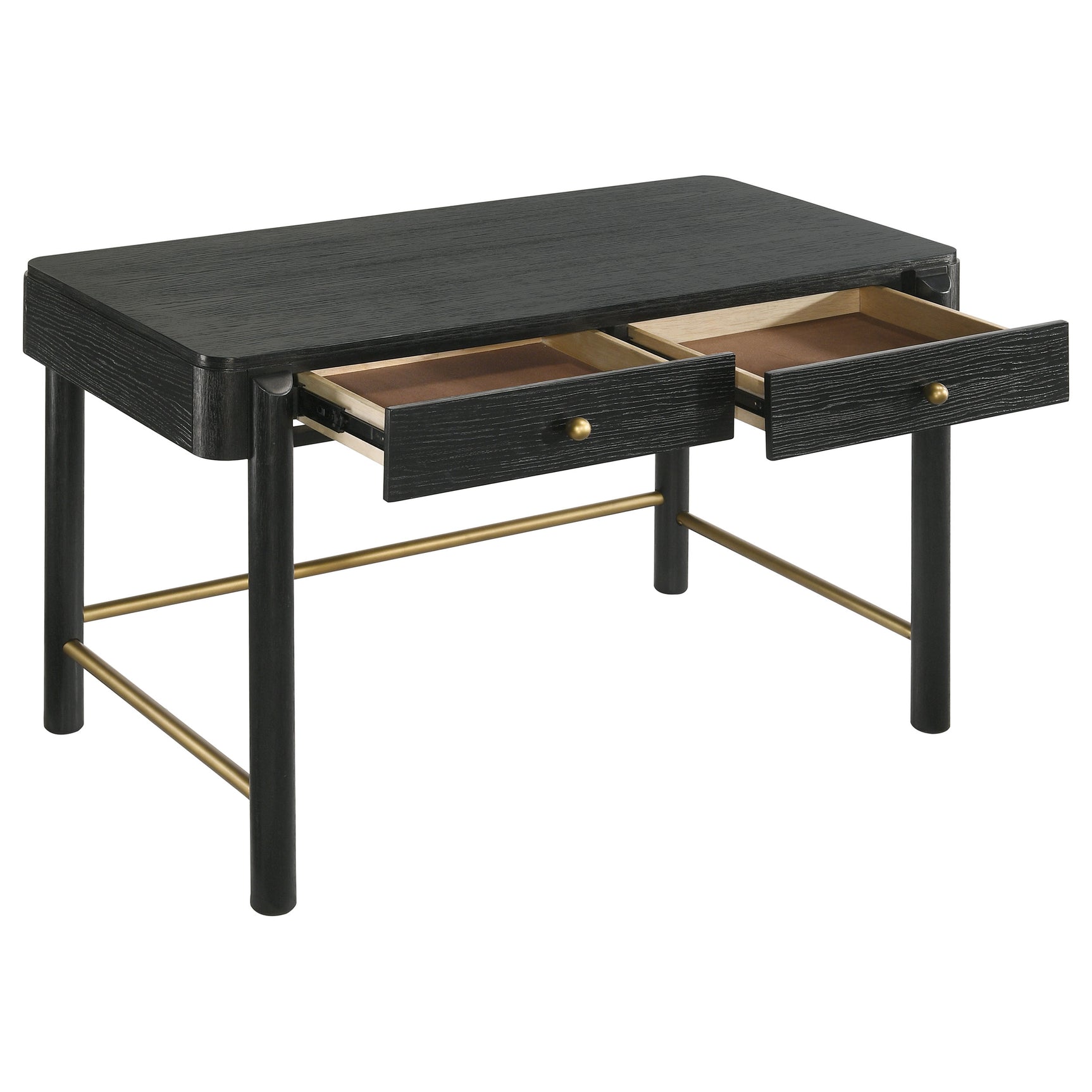 Arini 2-drawer Vanity Desk Makeup Table Black - Tampa Furniture Outlet