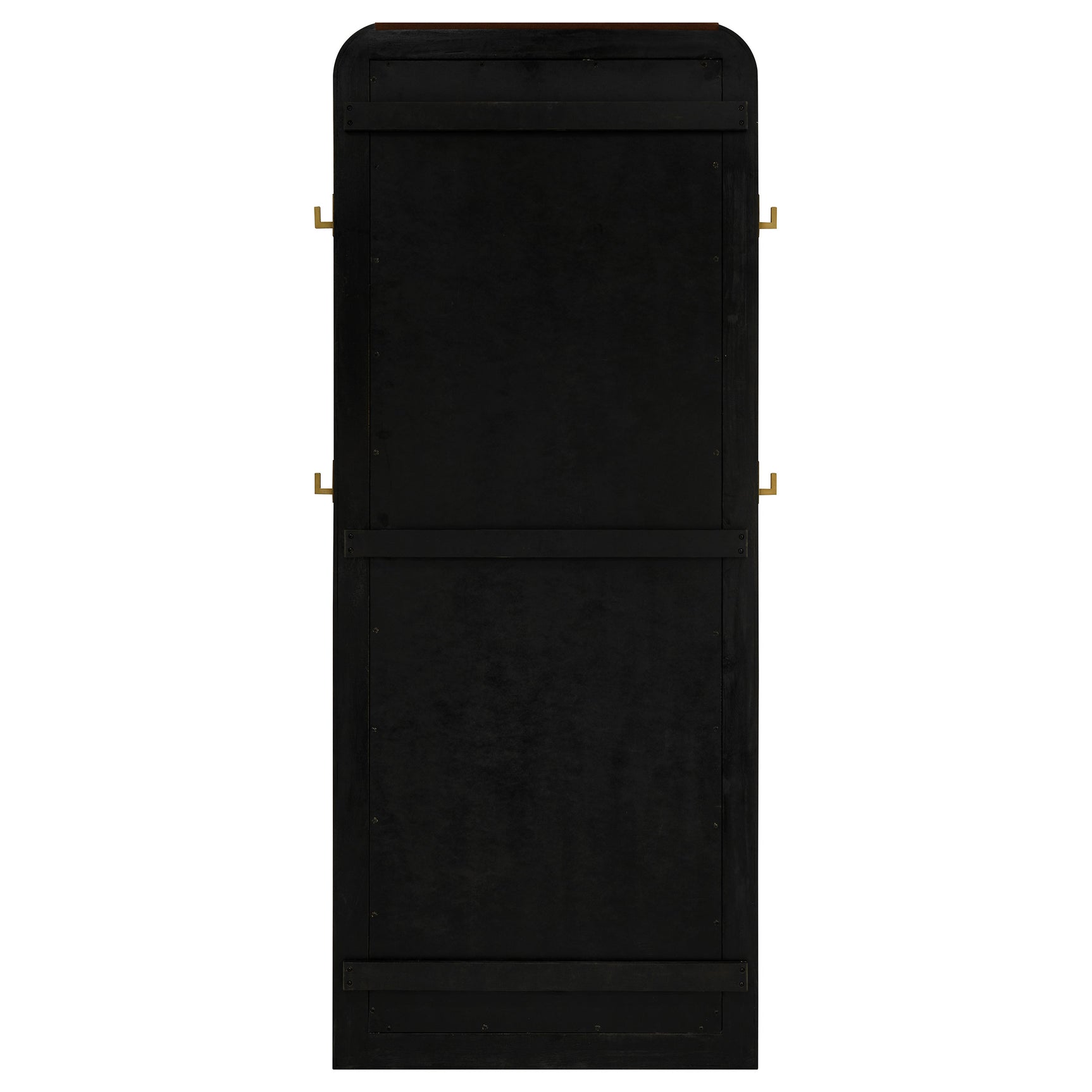 Arini Cane Weave Full Length Standing Floor Mirror Black - Tampa Furniture Outlet