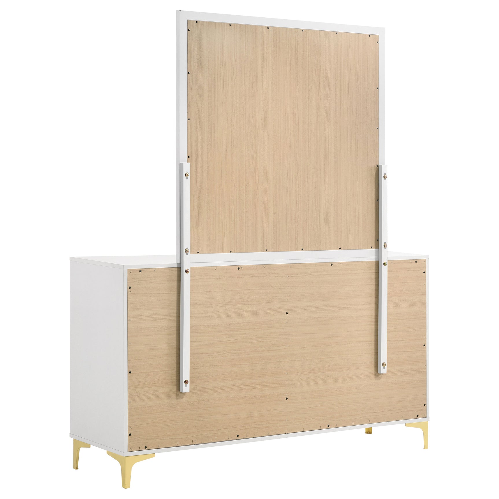 Kendall 6-drawer Dresser with Mirror White - Tampa Furniture Outlet