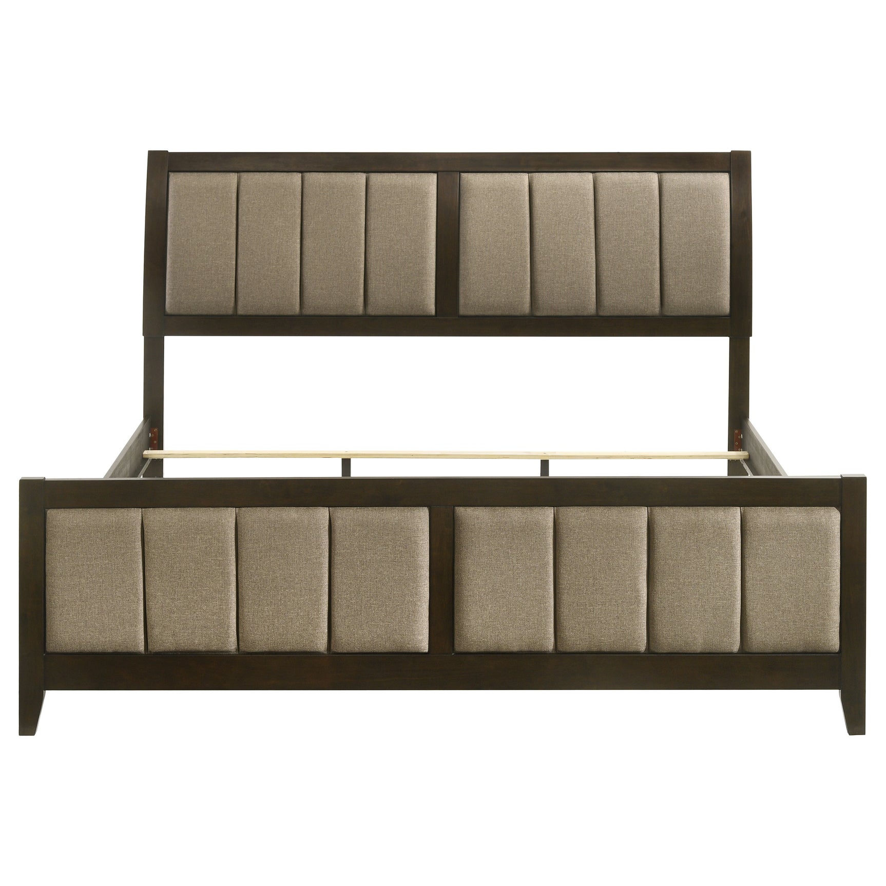 Wilkes 51-inch Upholstered California King Bed Dark Cocoa - Tampa Furniture Outlet