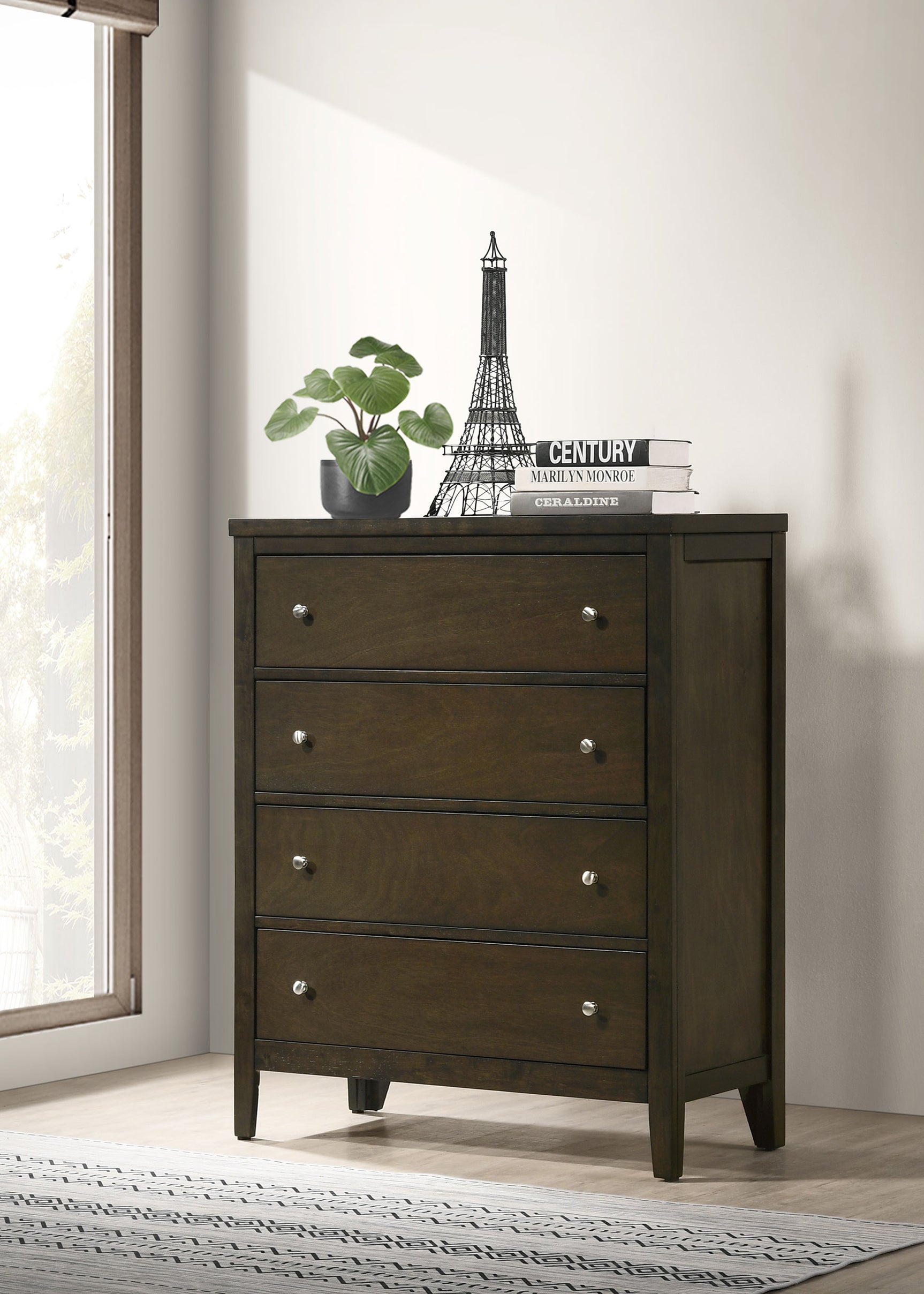 Wilkes 4-drawer Chest of Drawers Dark Cocoa - Tampa Furniture Outlet