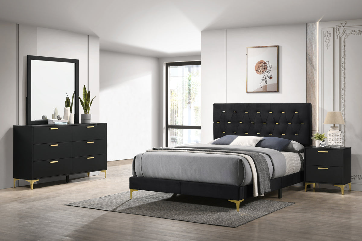 Tampa Furniture Outlet - Coaster - Kendall 4-piece Eastern King Bedroom Set Black - 224451KE-S4