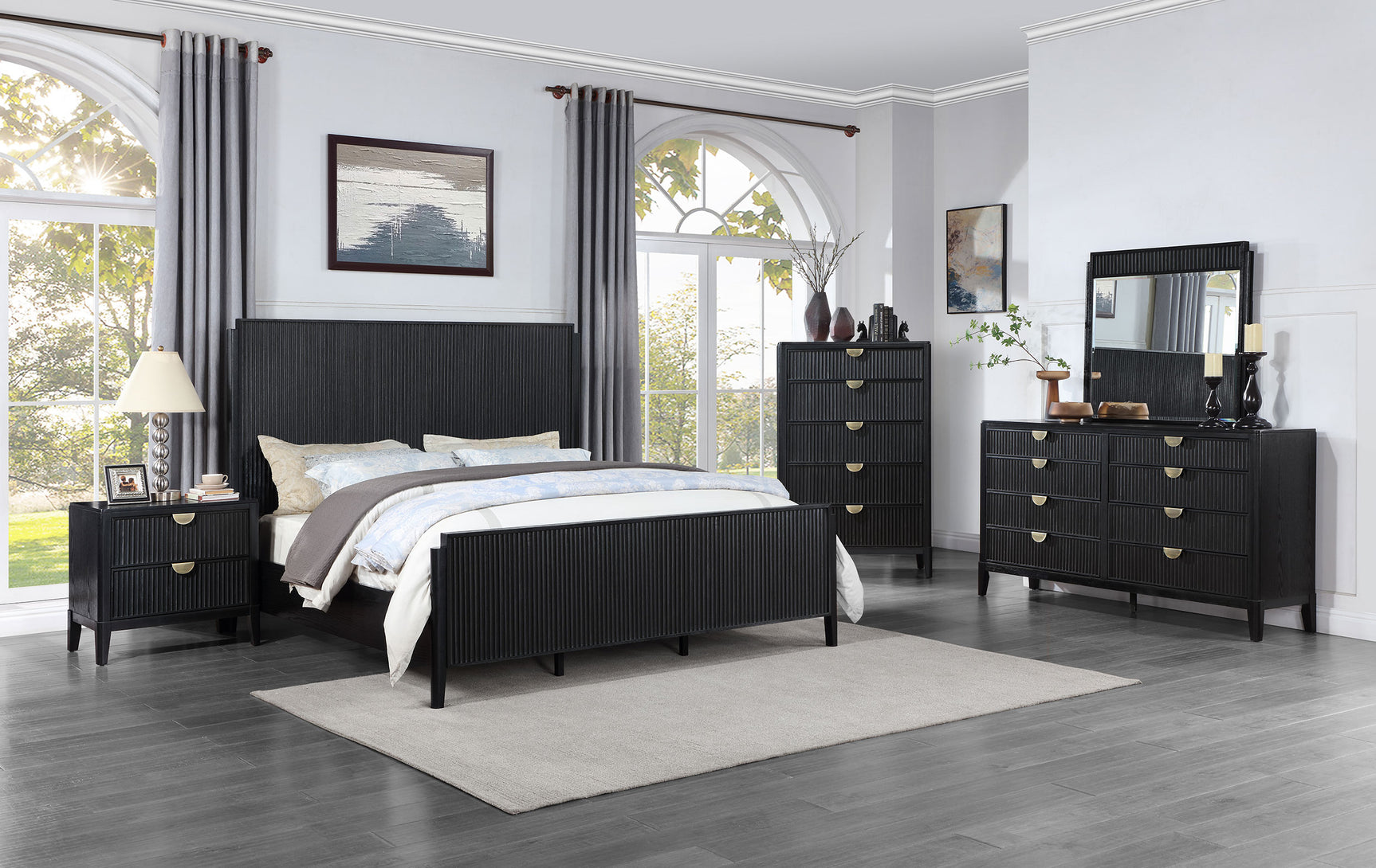 Tampa Furniture Outlet - Coaster - Brookmead 5-piece Eastern King Bedroom Set Black - 224711KE-S5