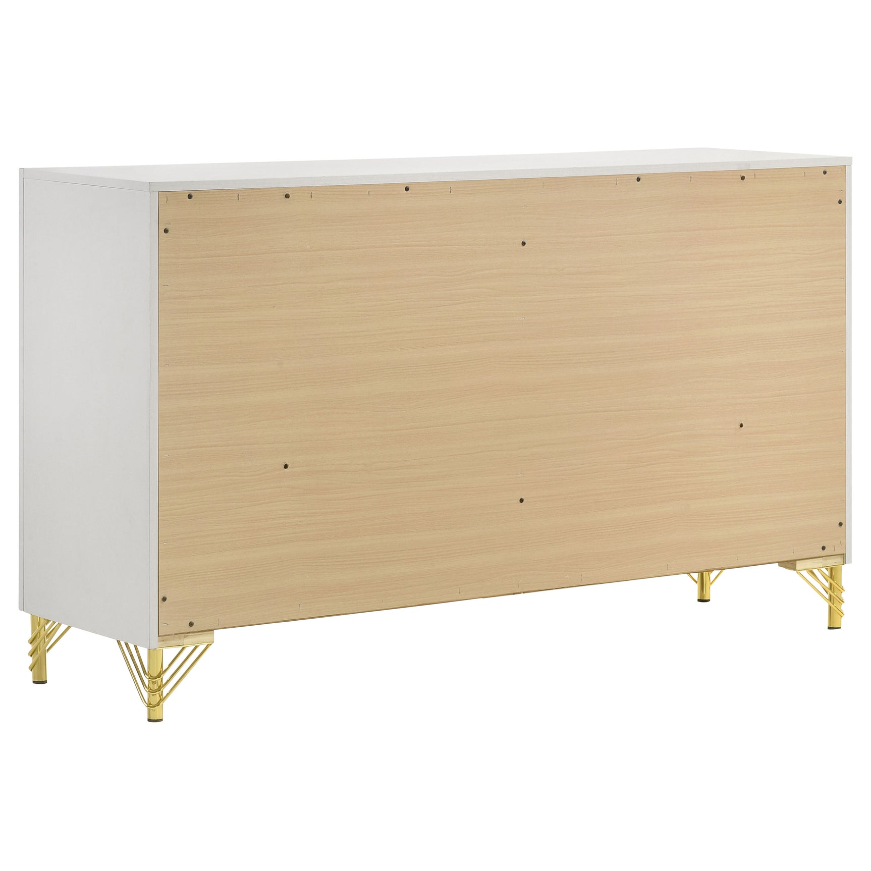 Lucia 5-piece Eastern King Bedroom Set Beige and White - Tampa Furniture Outlet