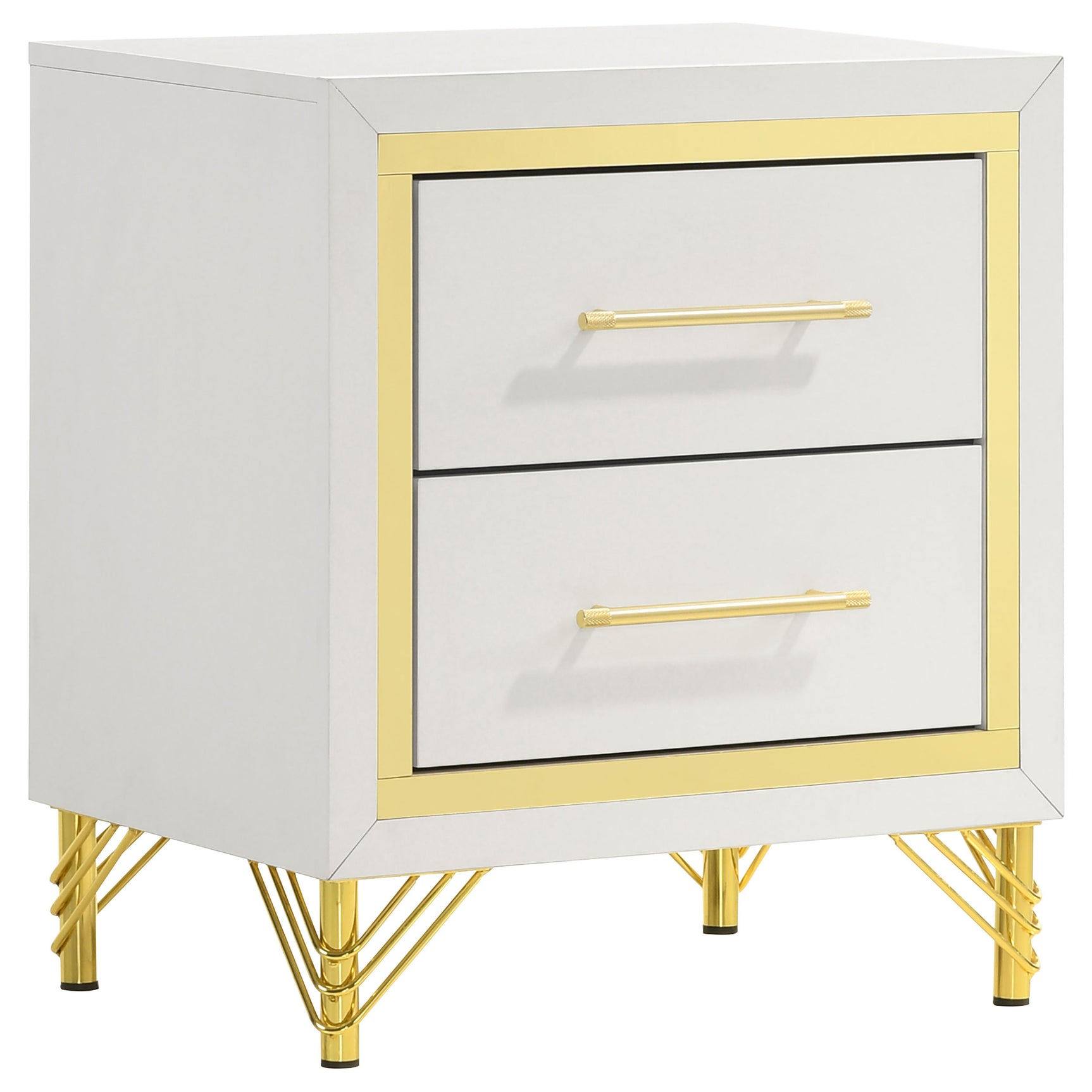 Tampa Furniture Outlet - Coaster - Lucia 2-drawer Nightstand Bedside Table White - 224732