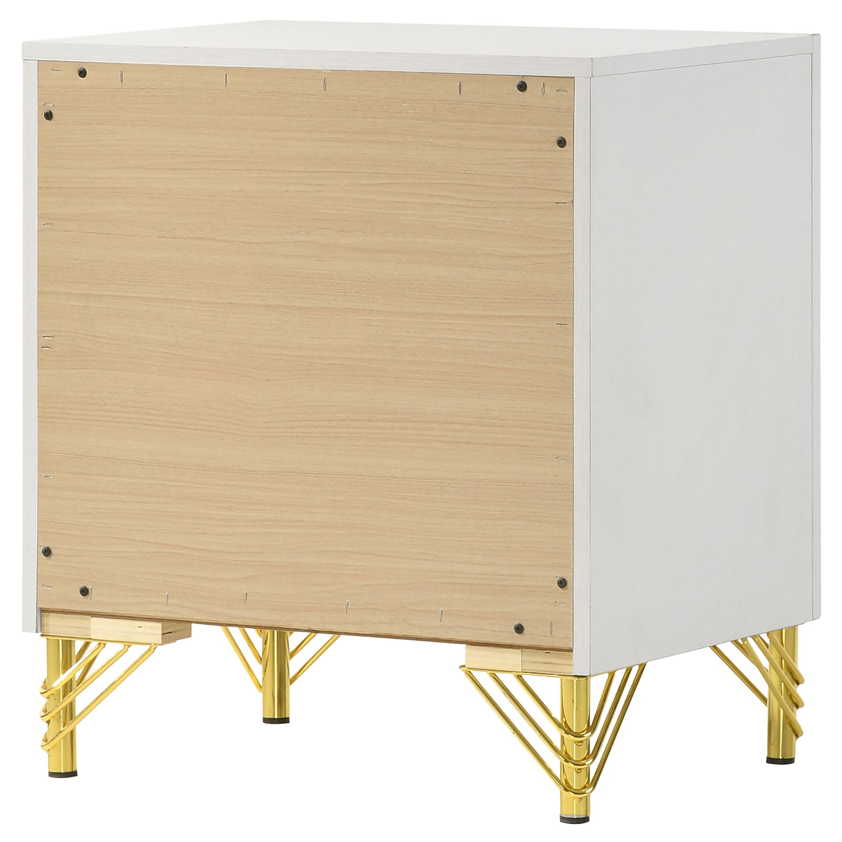 Lucia 2-drawer Nightstand Bedside Table White - Tampa Furniture Outlet