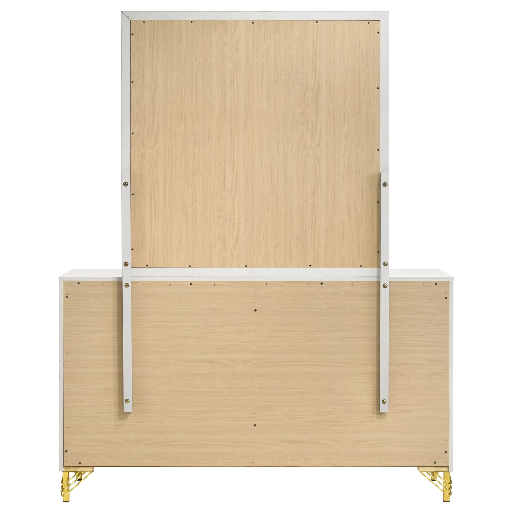 Lucia 6-drawer Dresser with Mirror White - Tampa Furniture Outlet