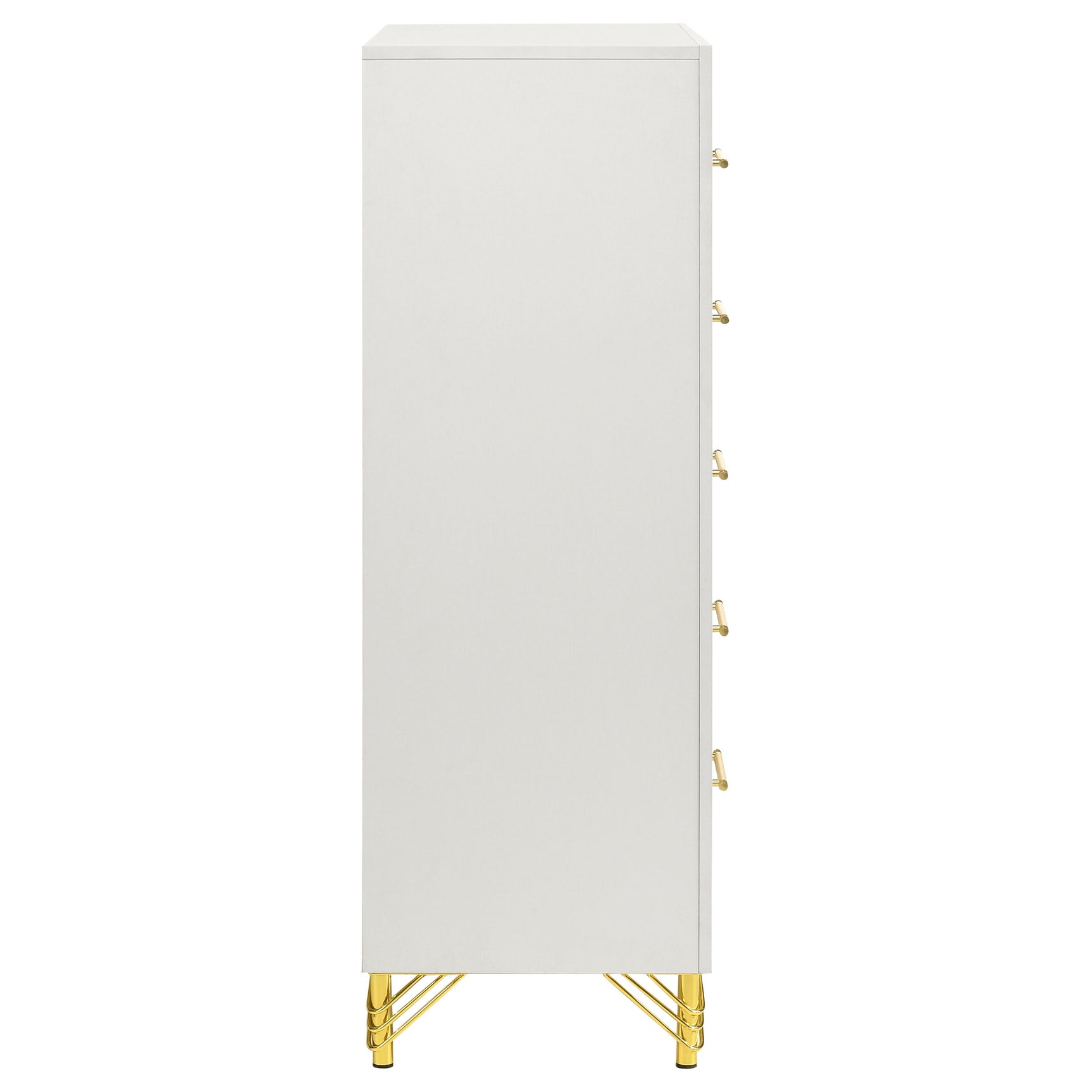 Lucia 5-drawer Bedroom Chest of Drawers White - Tampa Furniture Outlet