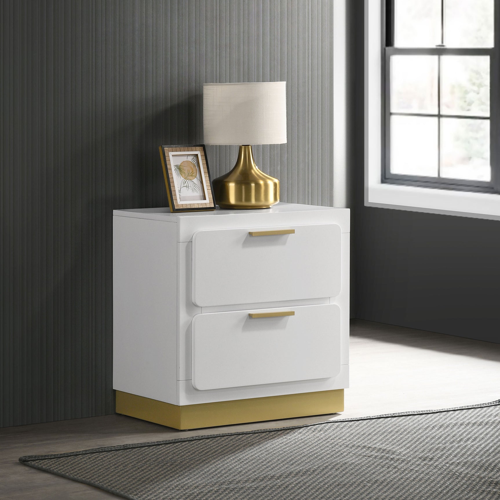 Caraway 2-drawer Nightstand White - Tampa Furniture Outlet