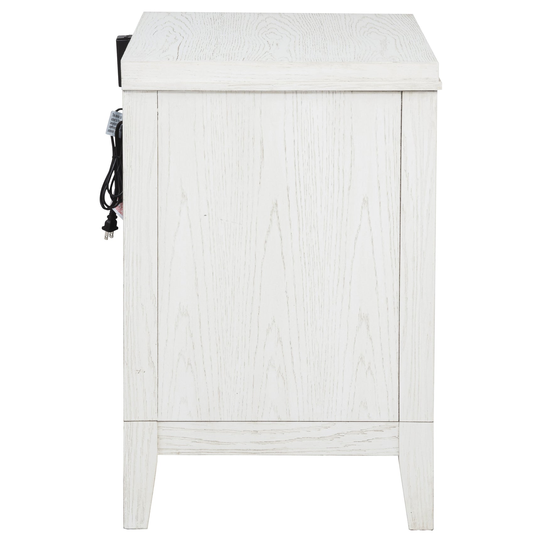 Marielle 2-drawer Nightstand Bedside Table Distressed White - Tampa Furniture Outlet