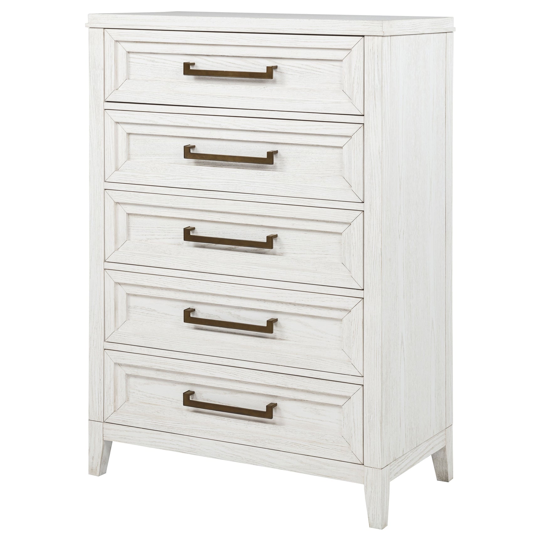 Marielle 5-drawer Bedroom Chest Distressed White - Tampa Furniture Outlet
