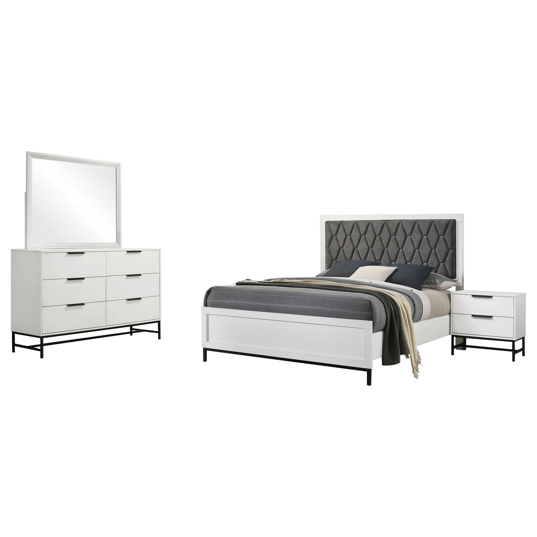 Sonora 4-piece Queen Bedroom Set White - Tampa Furniture Outlet