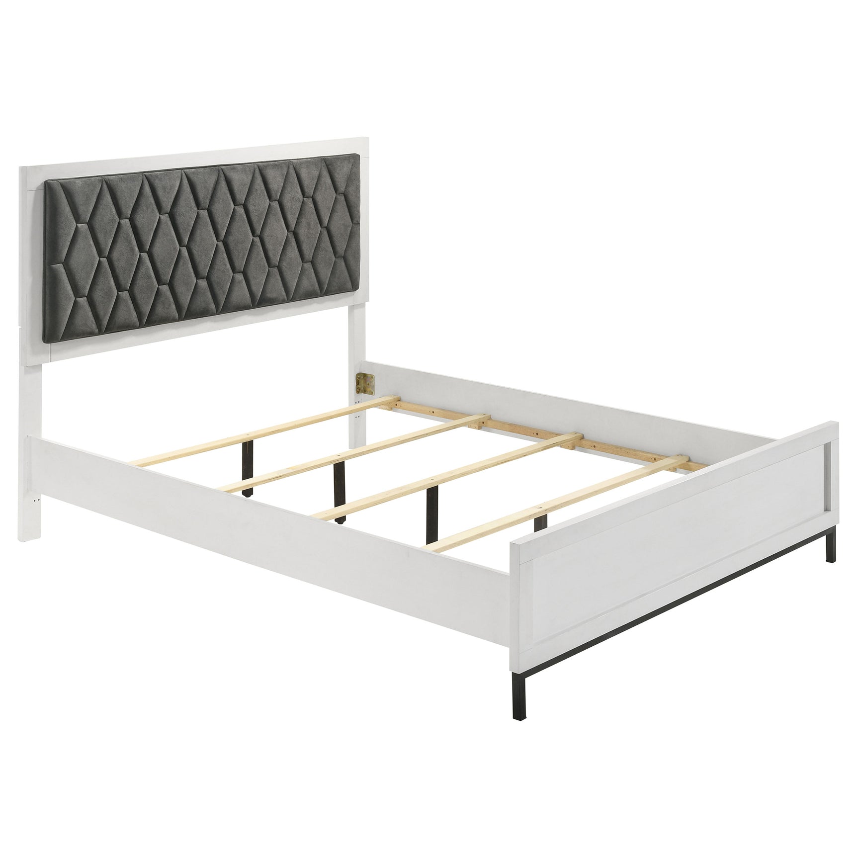 Tampa Furniture Outlet - Coaster - Sonora Queen Upholstered Panel Bed White - 224861Q