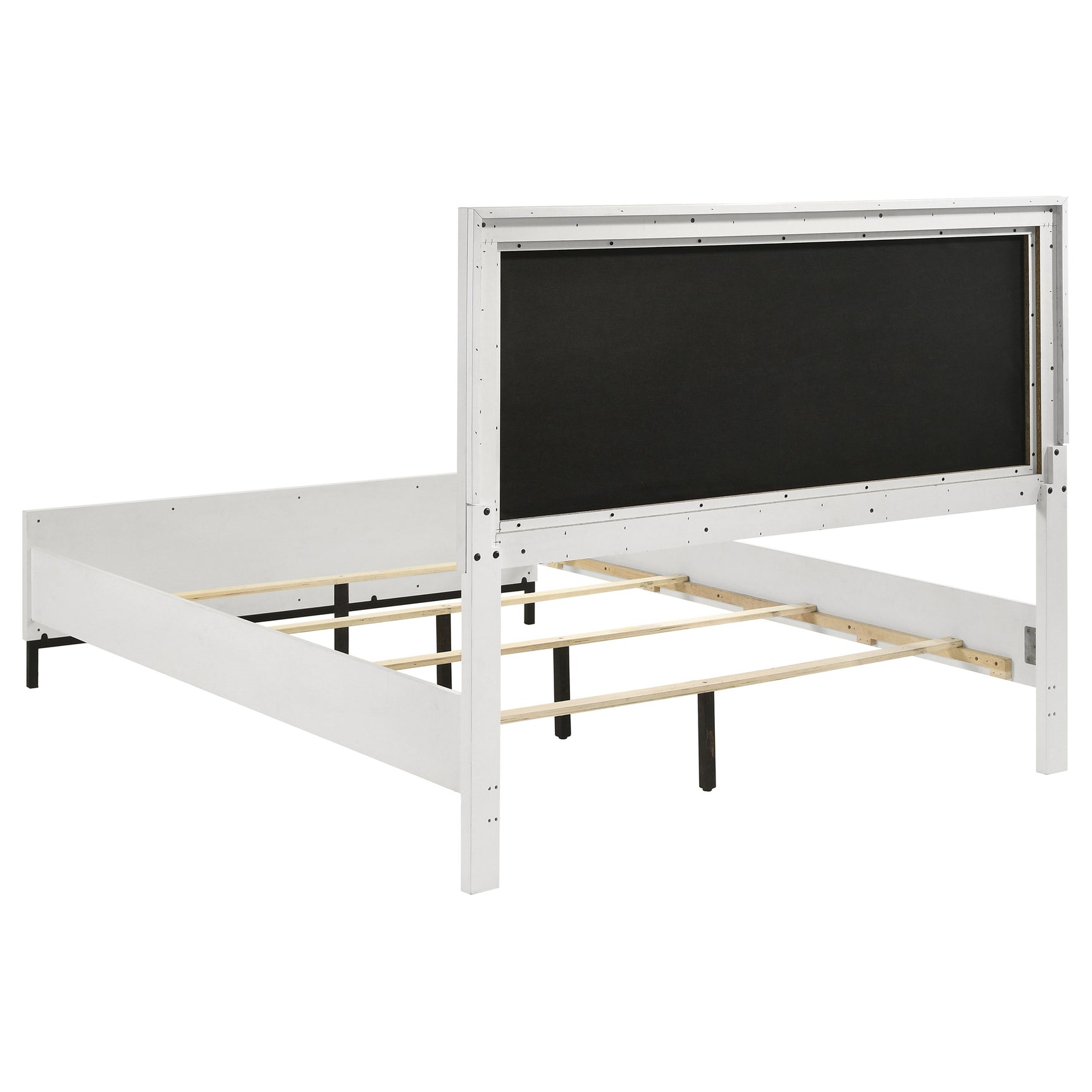 Sonora Queen Upholstered Panel Bed White - Tampa Furniture Outlet