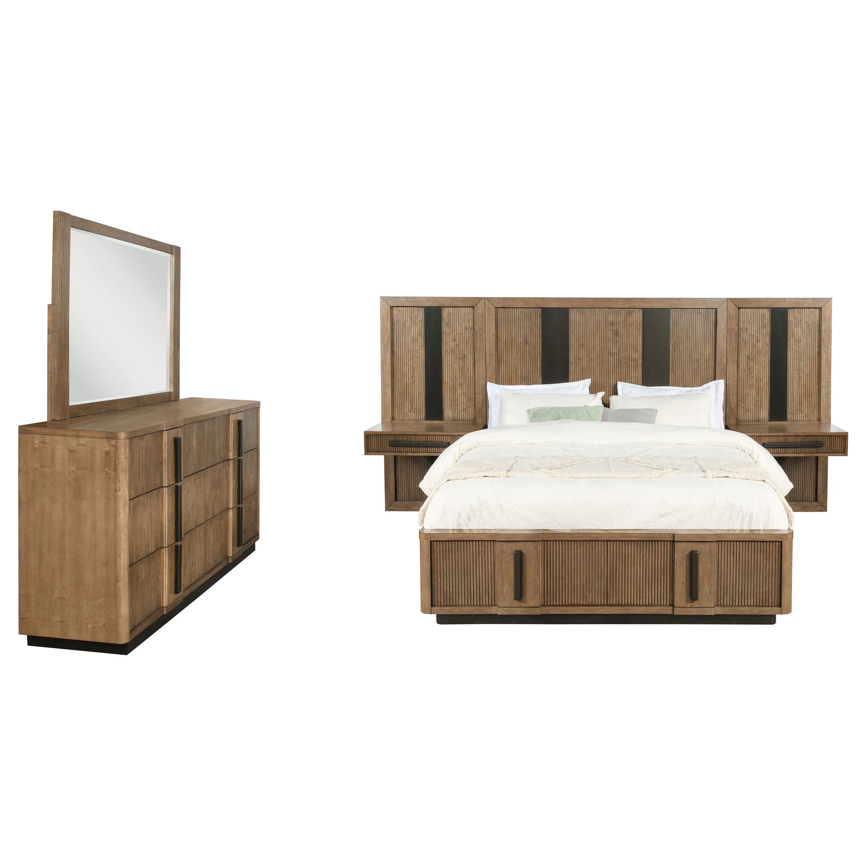 Terrace 5-piece Eastern King Panel Bedroom Set Ash Brown - Tampa Furniture Outlet