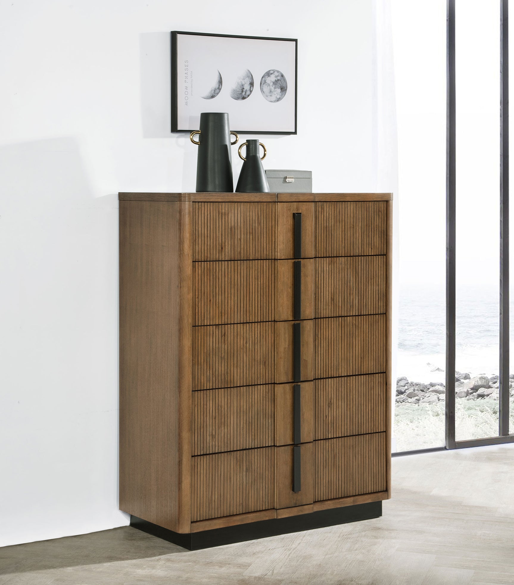 Terrace 5-drawer Chest of Drawers Ash Brown - Tampa Furniture Outlet