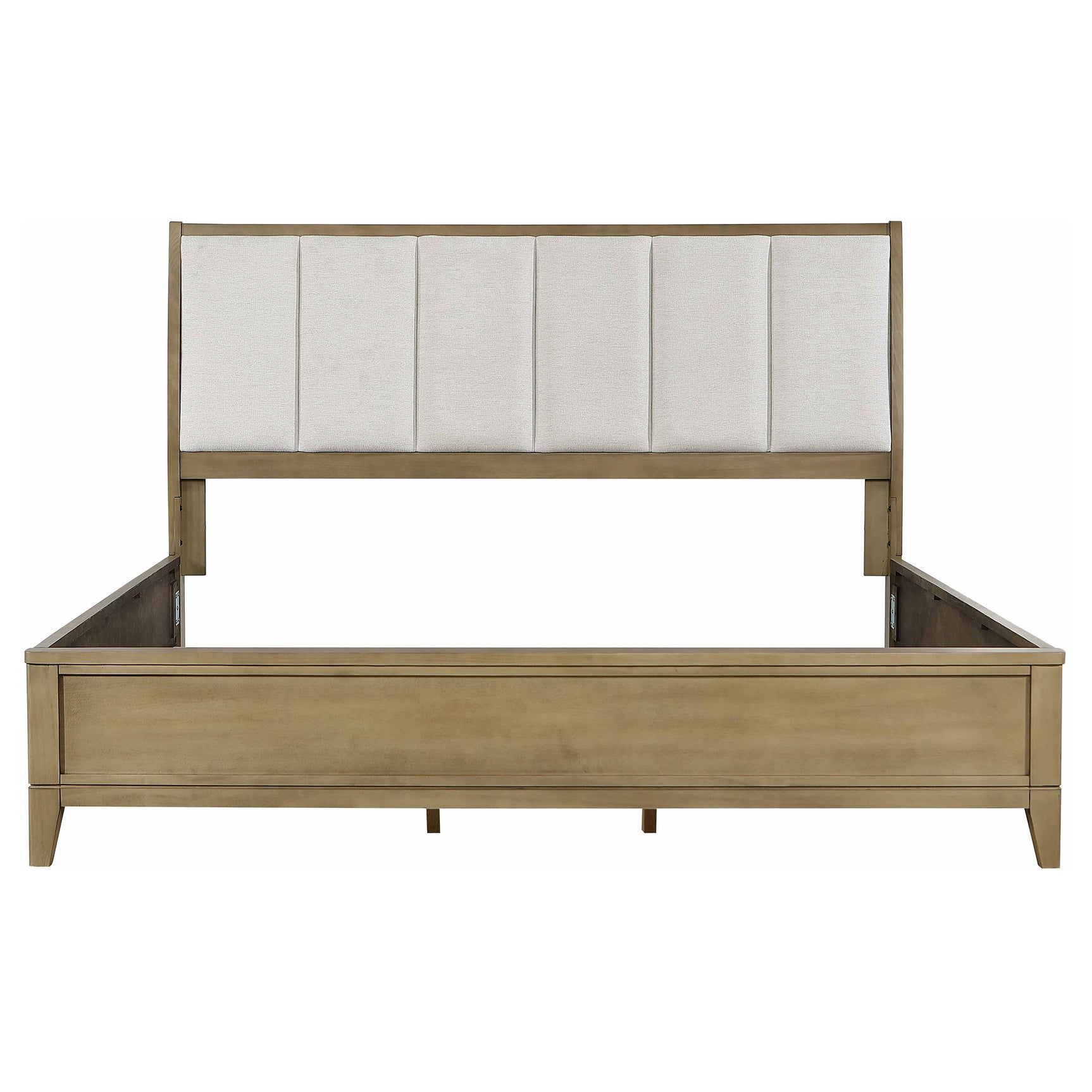 Granada Upholstered Eastern King Panel Bed Natural Pine - Tampa Furniture Outlet