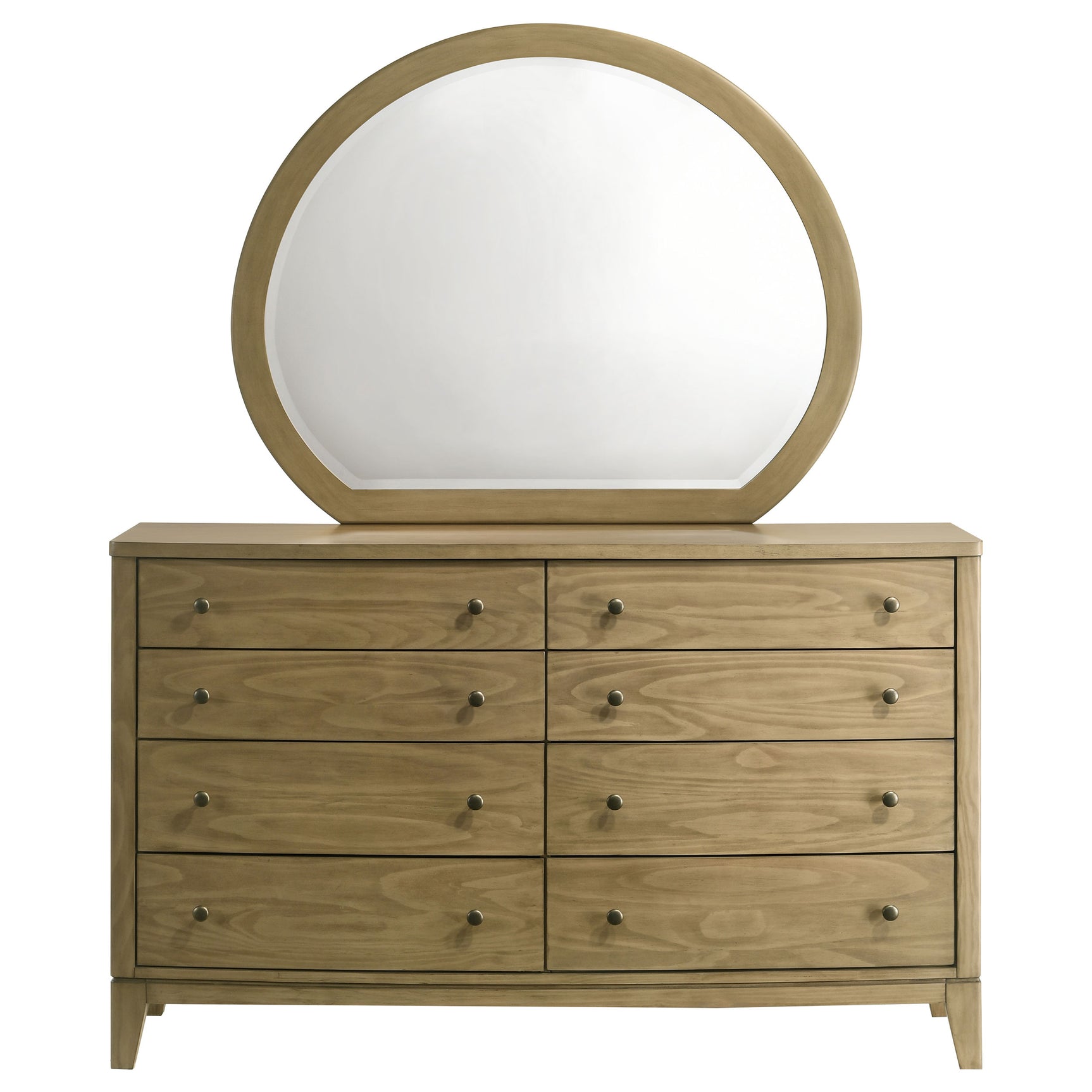 Granada 8-drawer Dresser and Mirror Natural Pine - Tampa Furniture Outlet