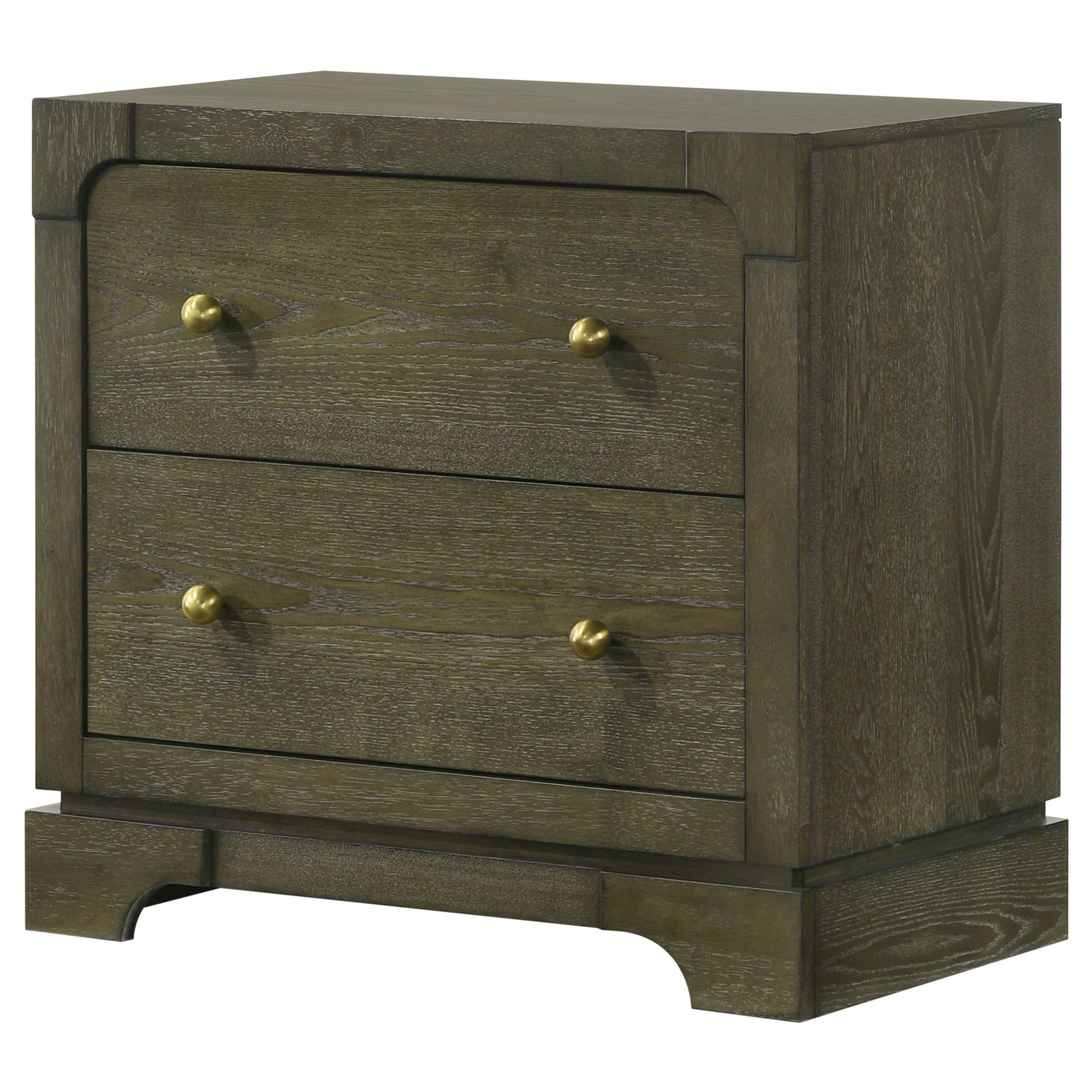 Gran Park 2-drawer Nightstand Bedside Table Dark Cocoa - Tampa Furniture Outlet