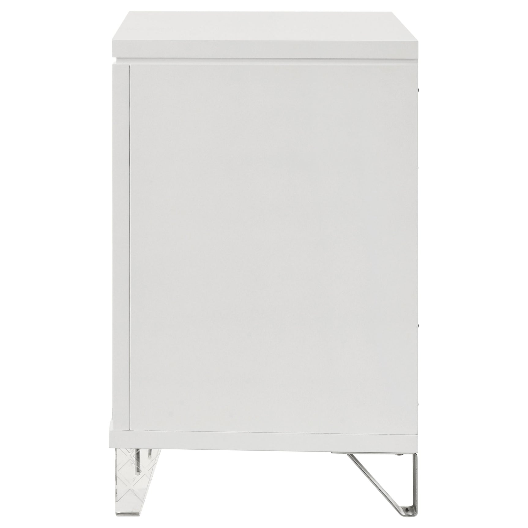 Marmore 2-drawer Nightstand Bedside Table White - Tampa Furniture Outlet