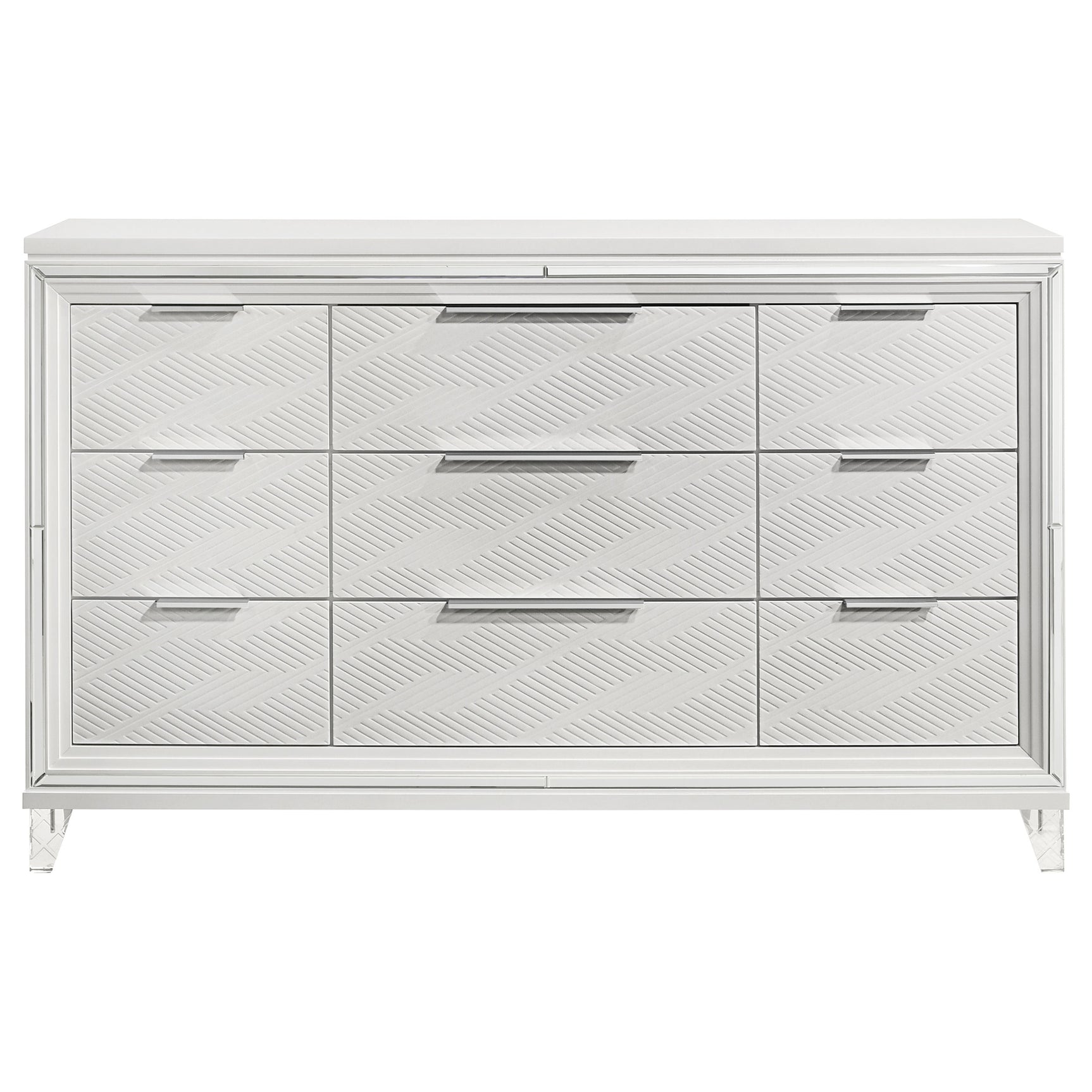 Marmore 9-drawer Dresser Cabinet White - Tampa Furniture Outlet