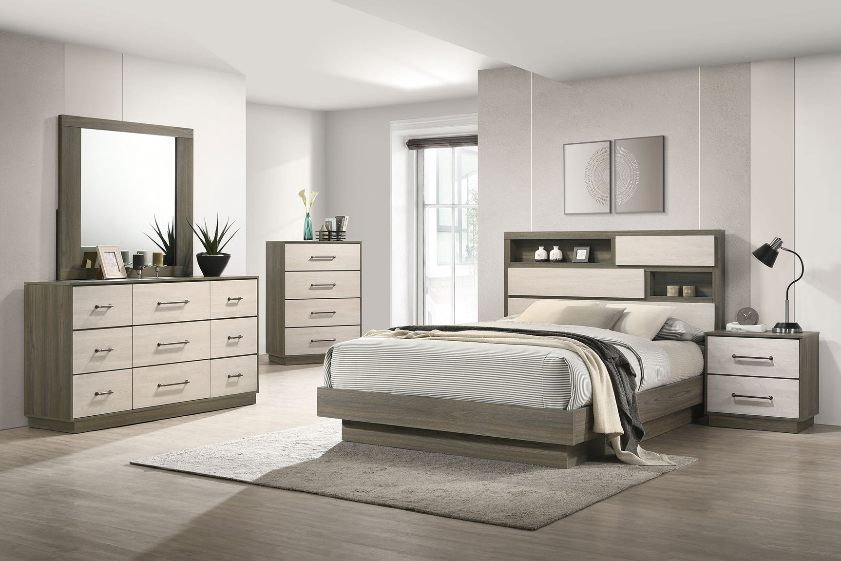Tampa Furniture Outlet - Coaster - Fenwick 5-piece California King Bedroom Set Grey Oak - 224981KW-S5