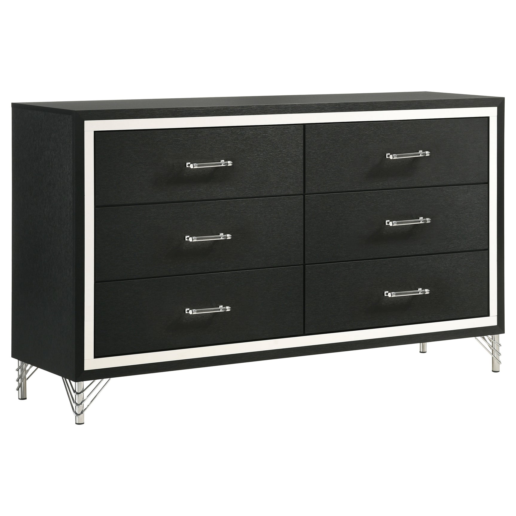 Lucia 5-piece Eastern King Bedroom Set Grey and Black - Tampa Furniture Outlet
