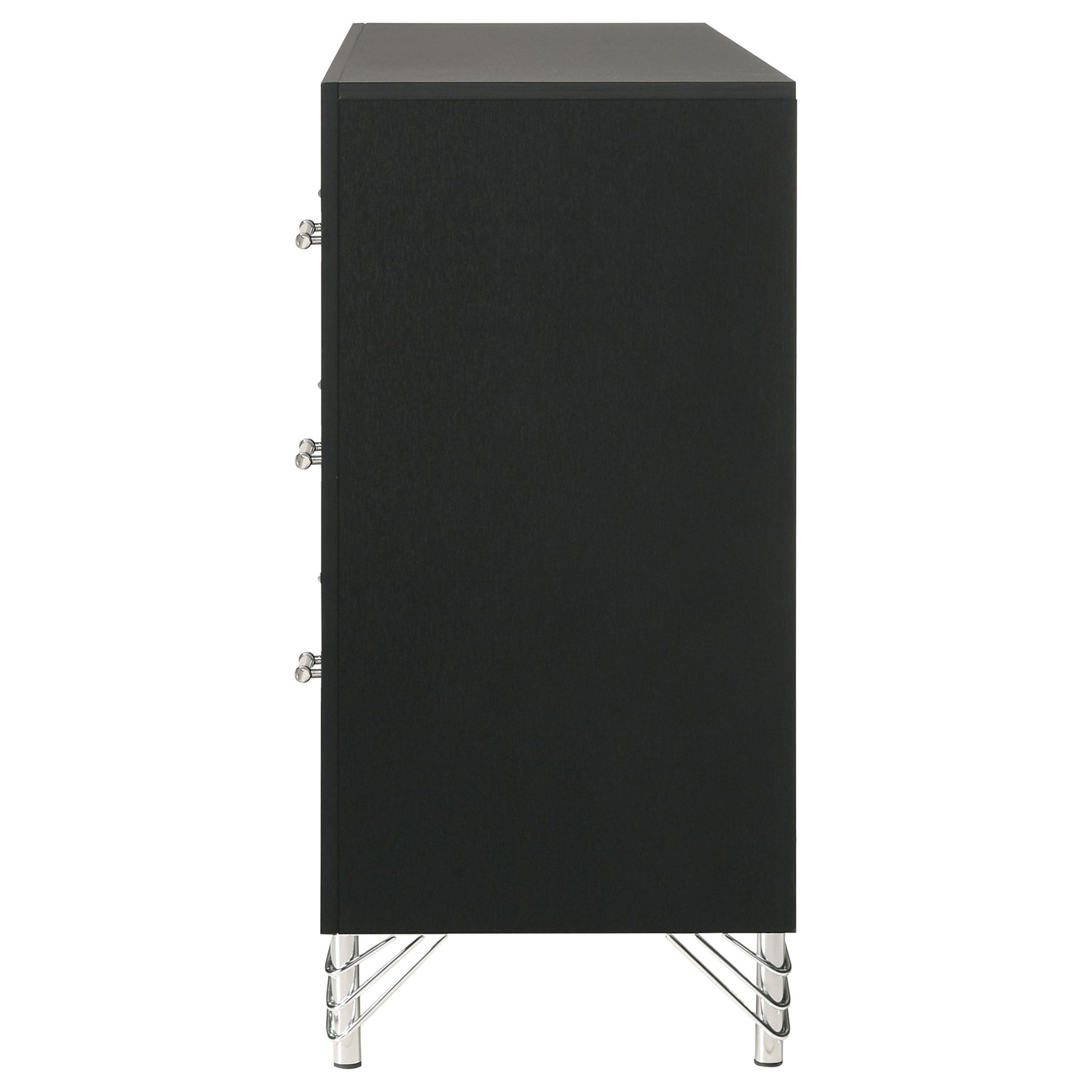 Lucia 6-drawer Dresser Cabinet Black - Tampa Furniture Outlet
